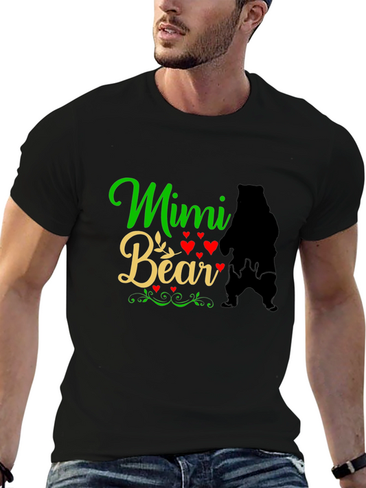 Mimi Bear T-Shirt - Cute Graphic Tee for Grandmas
