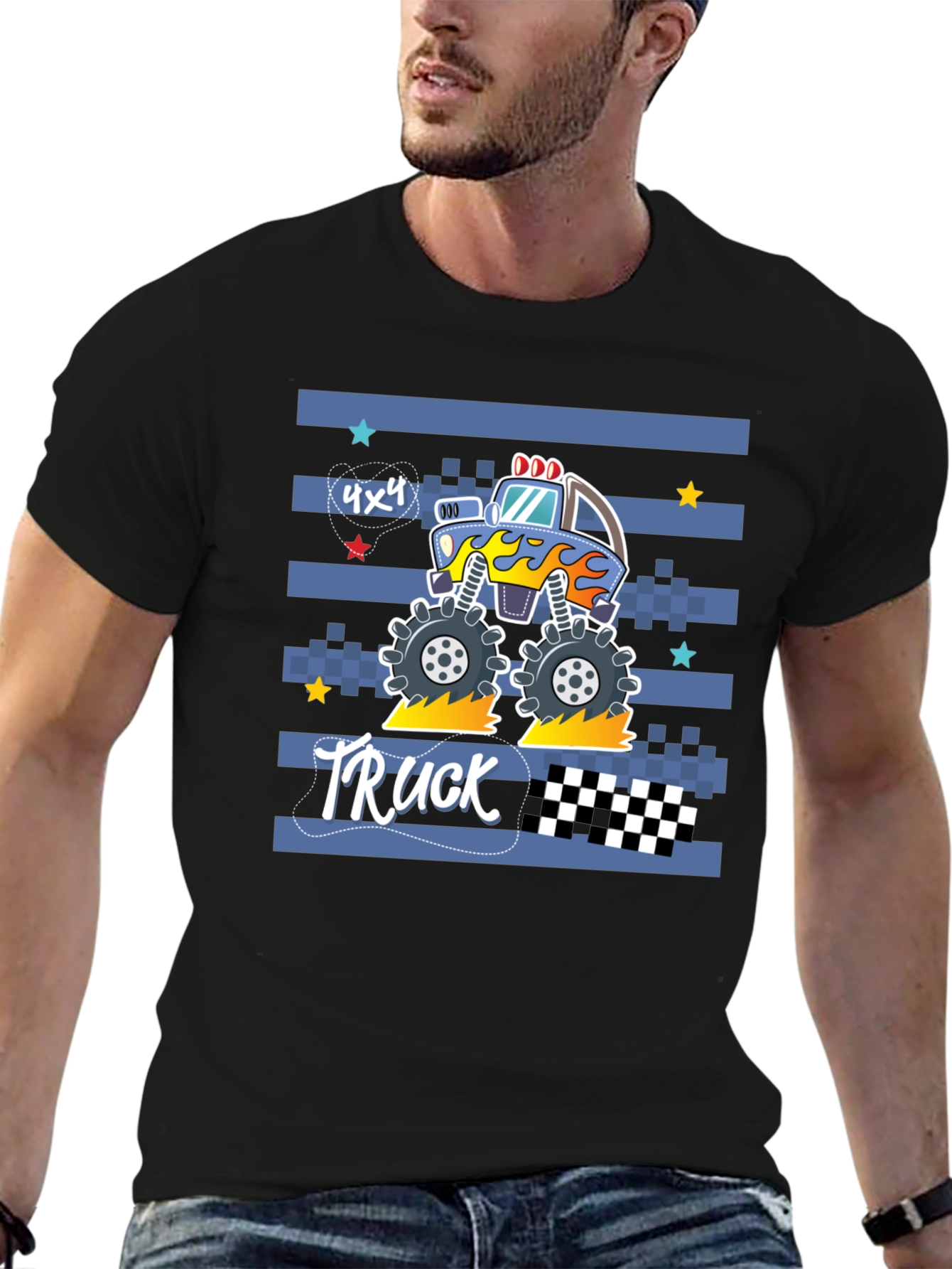 Monster Truck Graphic Tee - Black