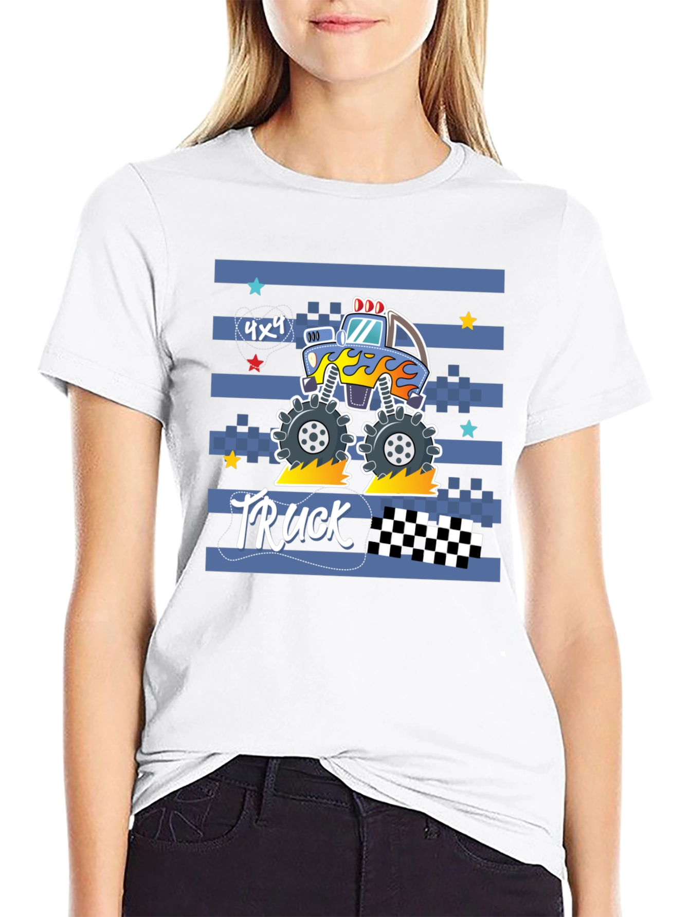 Monster Truck Graphic Tee - Black