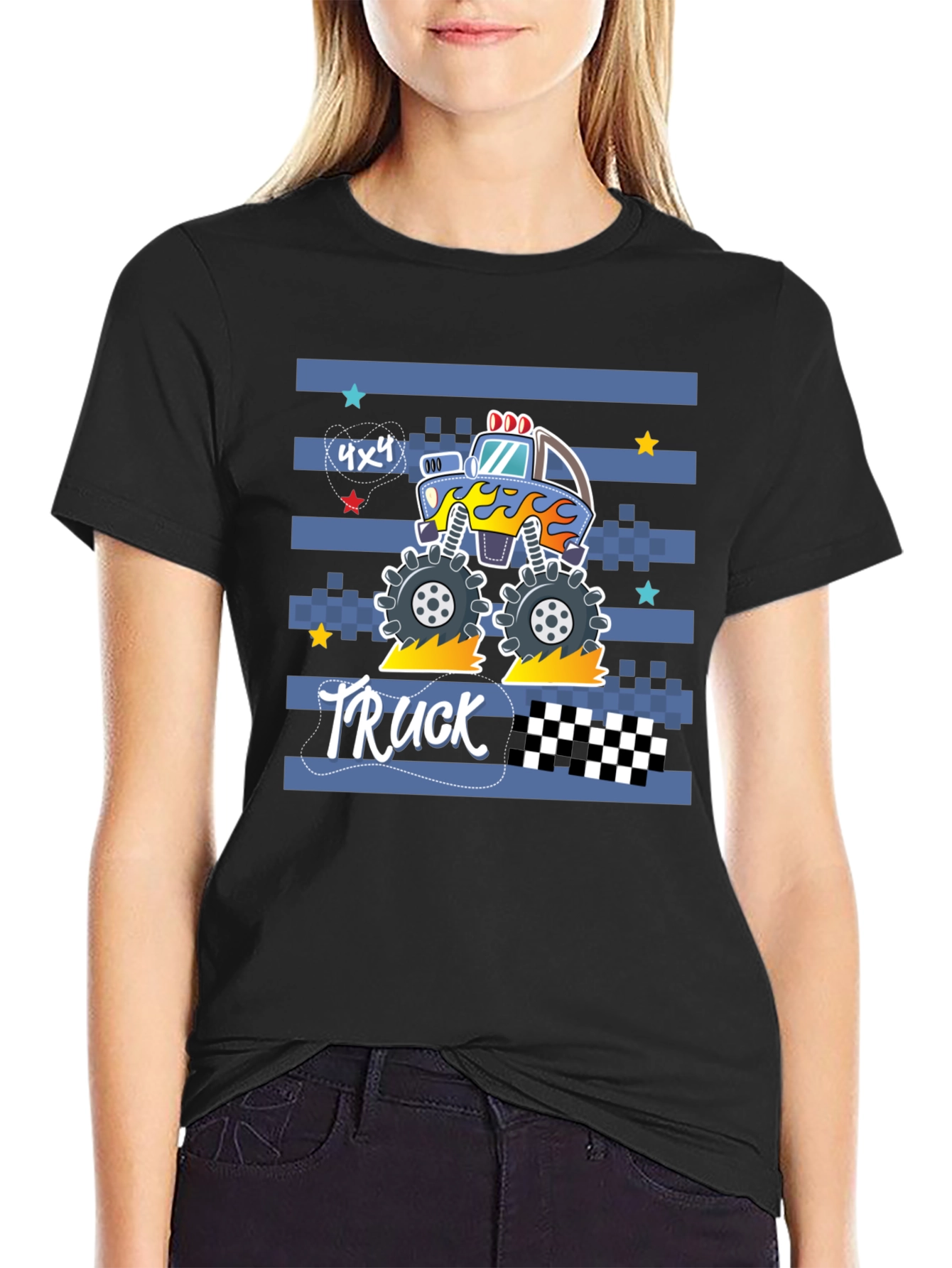 Monster Truck Graphic Tee - Black