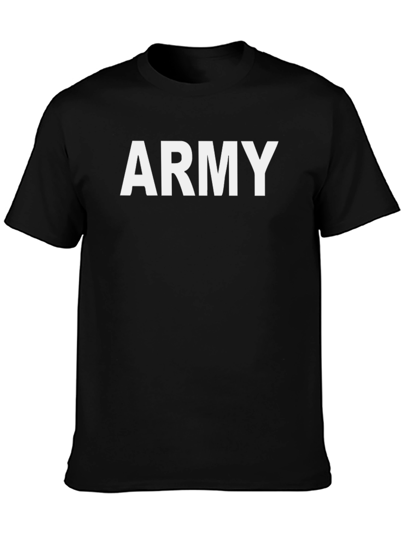 ARMY Bold Print Black T-Shirt