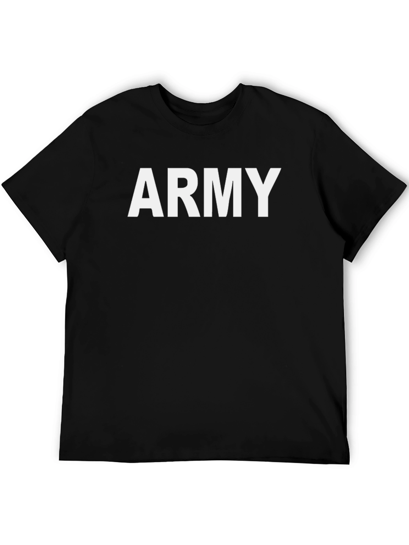 ARMY Bold Print Black T-Shirt