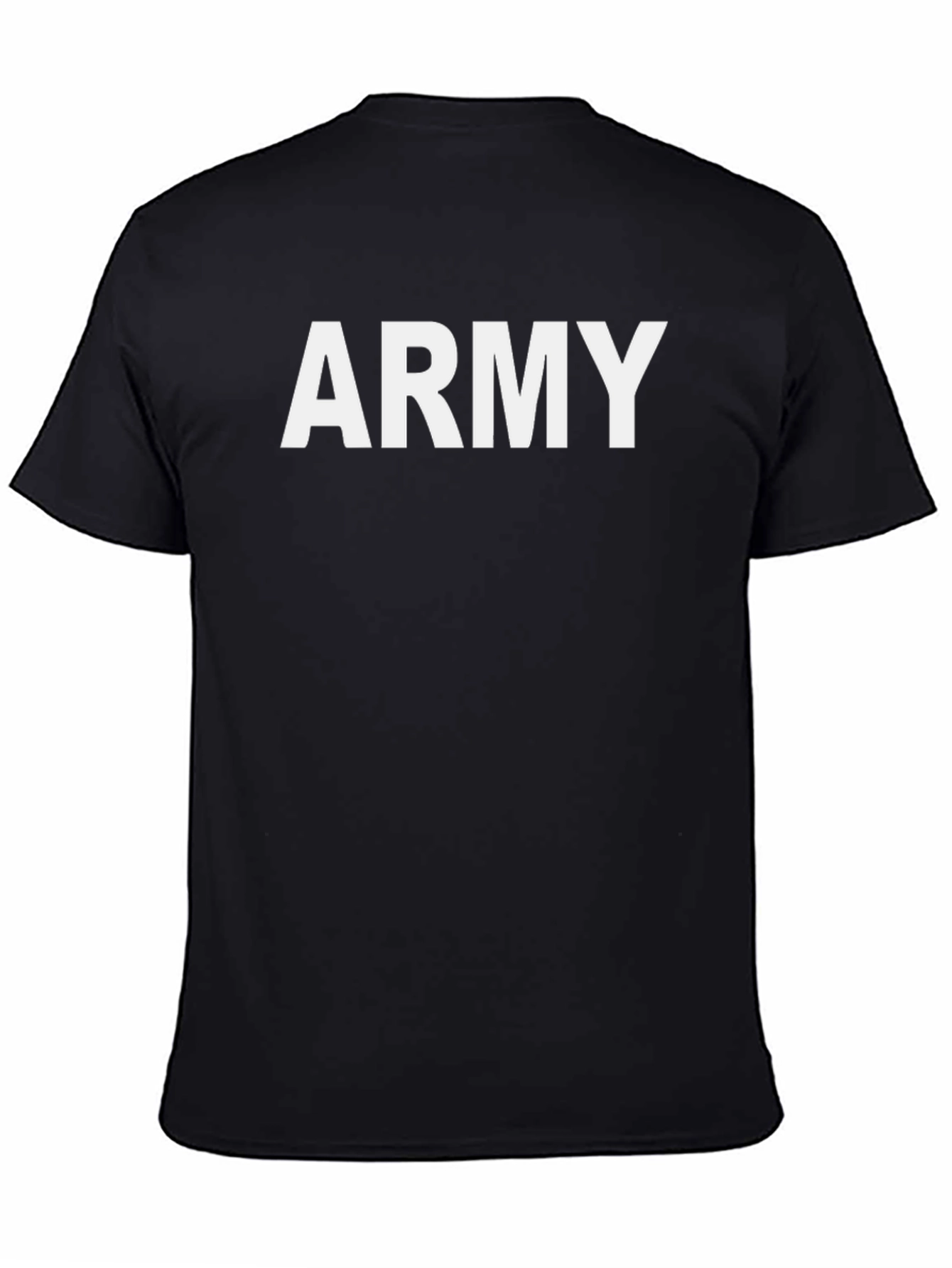 ARMY Bold Print Black T-Shirt