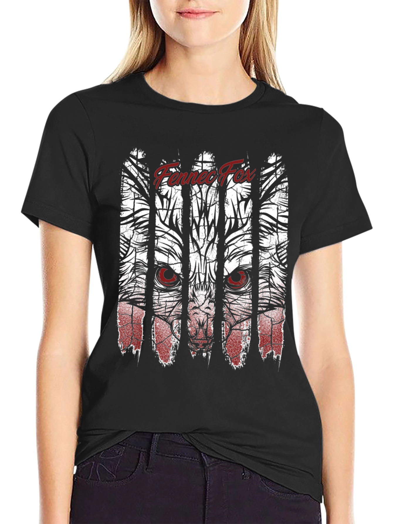 Fennec Fox Graphic T-Shirt - Unique Animal Print Tee