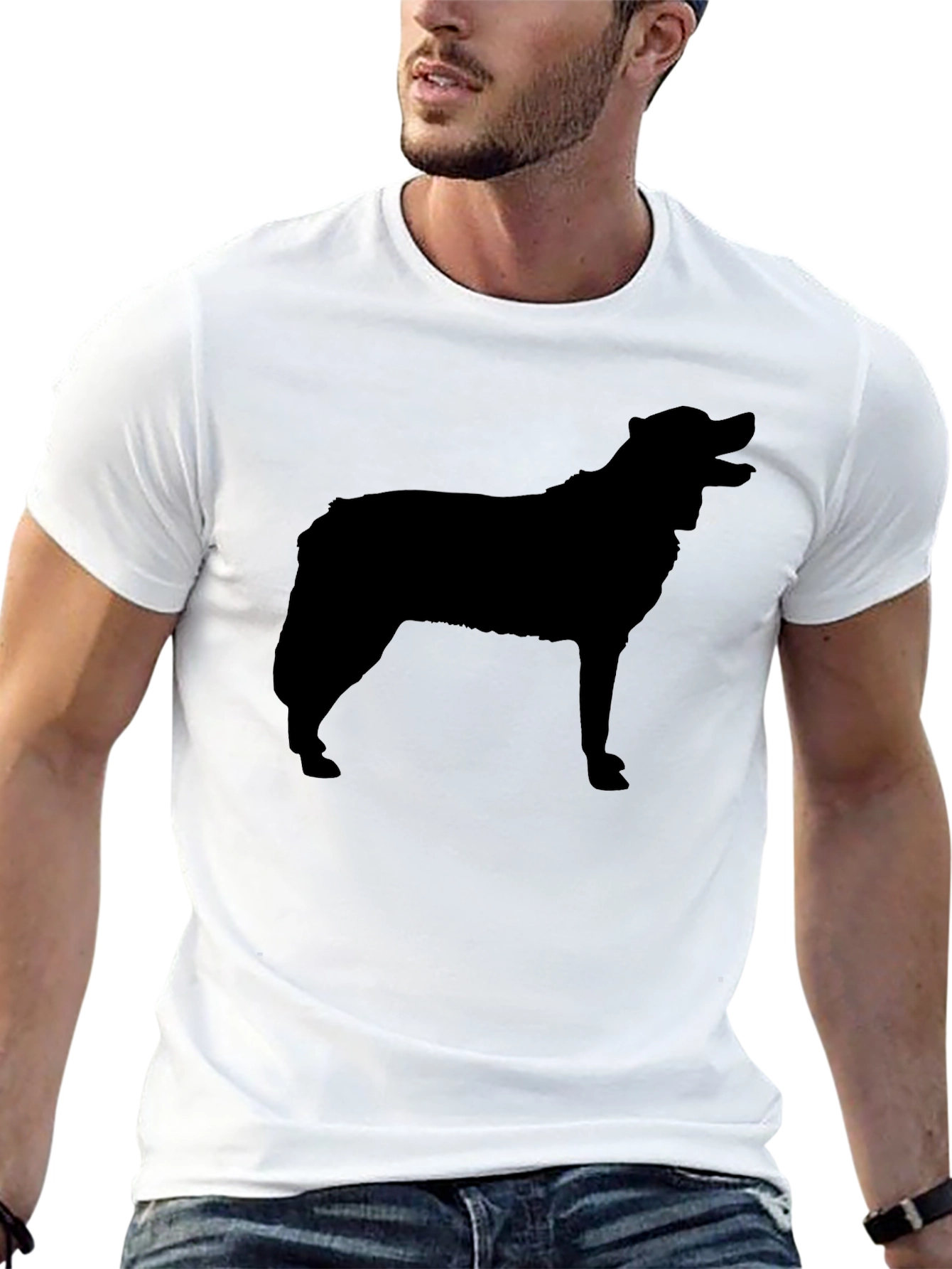 Dog Silhouette Black T-Shirt