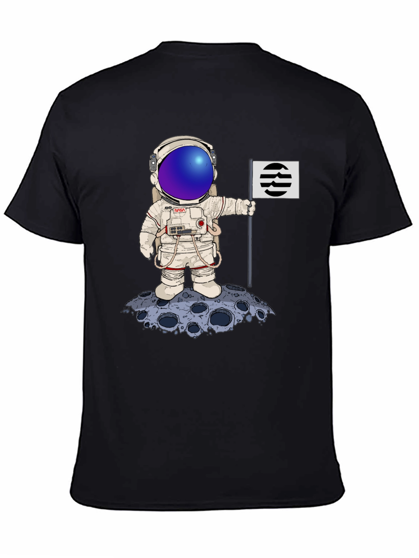 Astronaut Flag T-Shirt - Space Graphic Tee