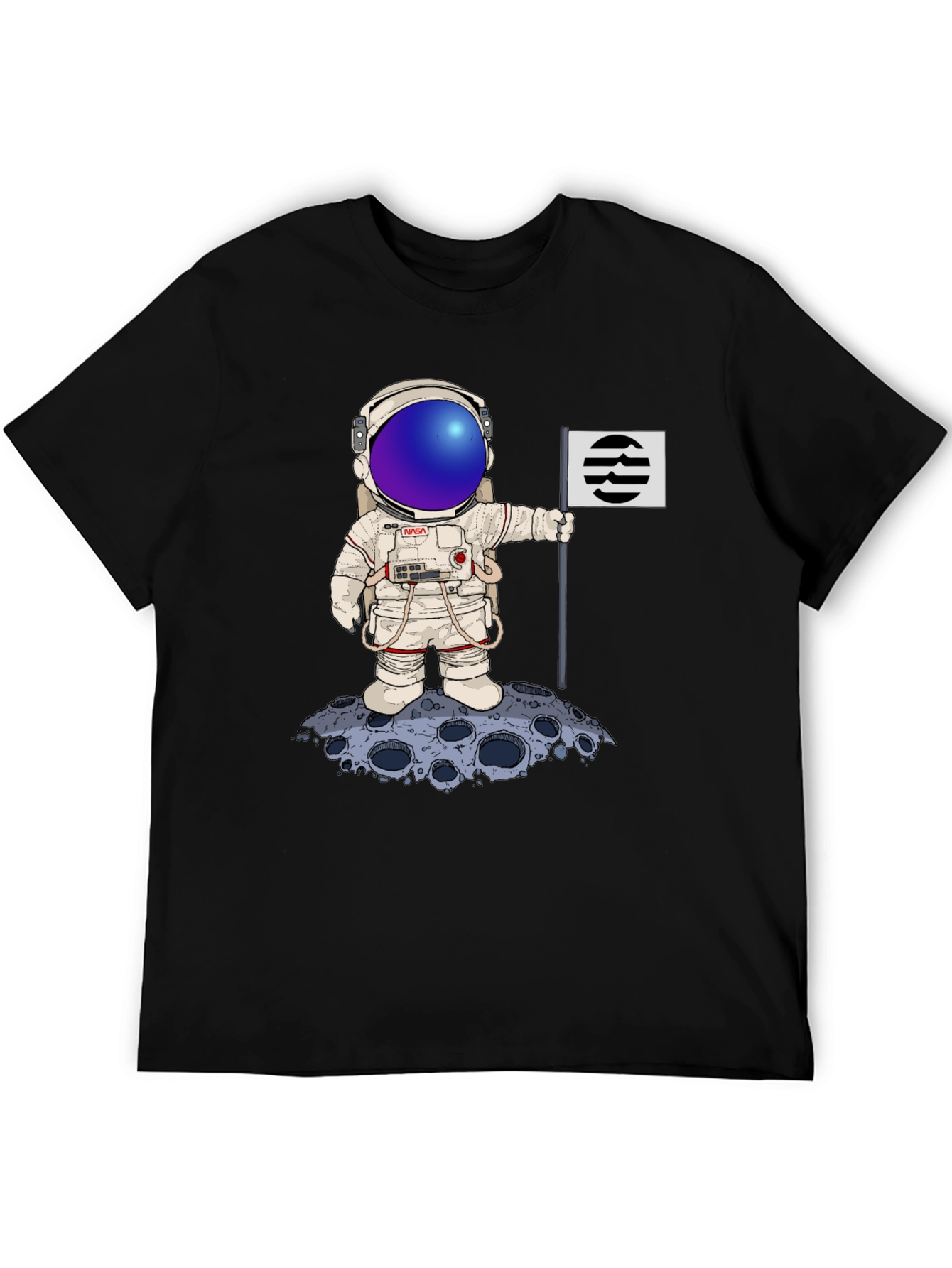 Astronaut Flag T-Shirt - Space Graphic Tee