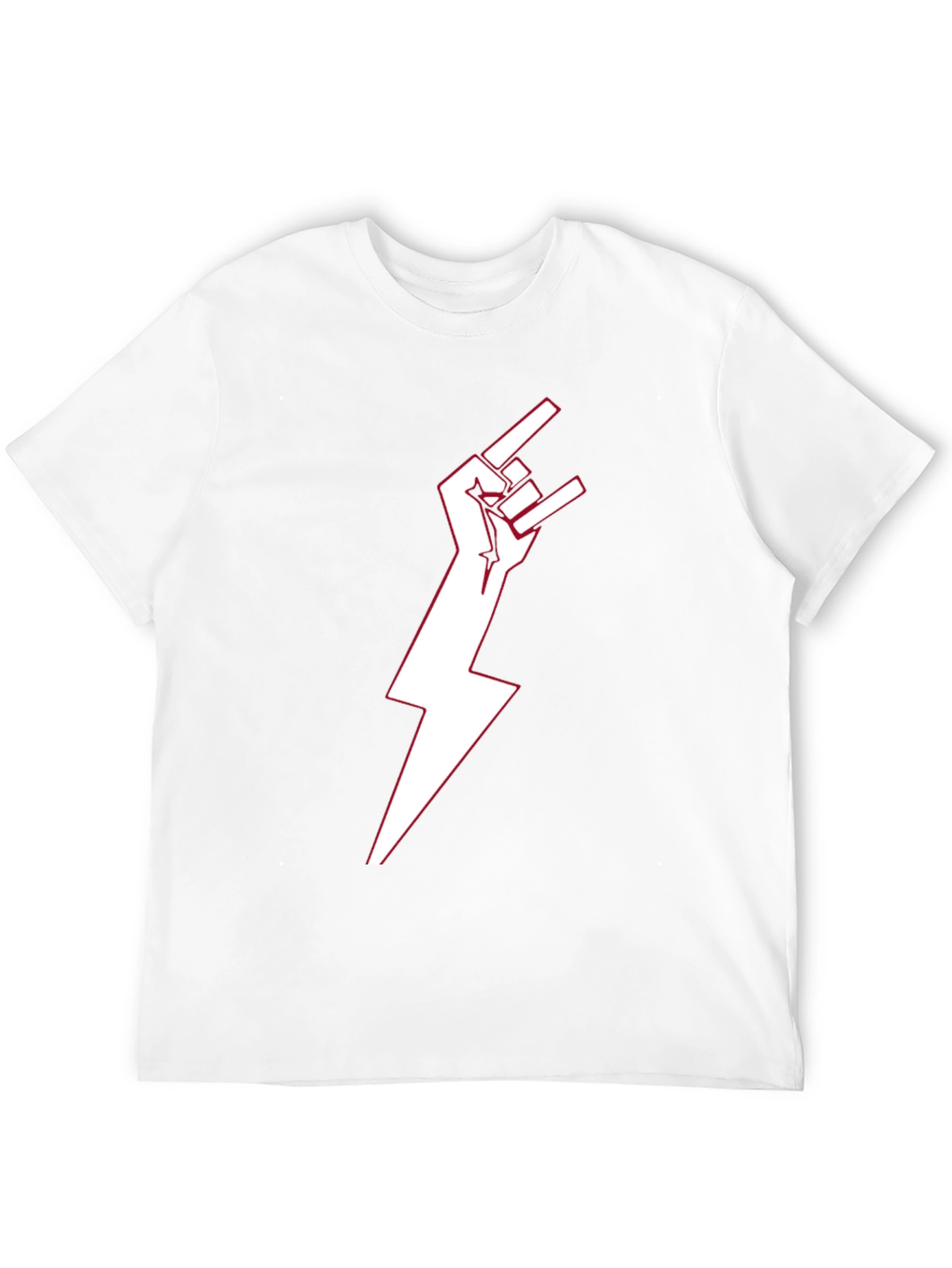 Rock On! Lightning Bolt Graphic Tee - Black