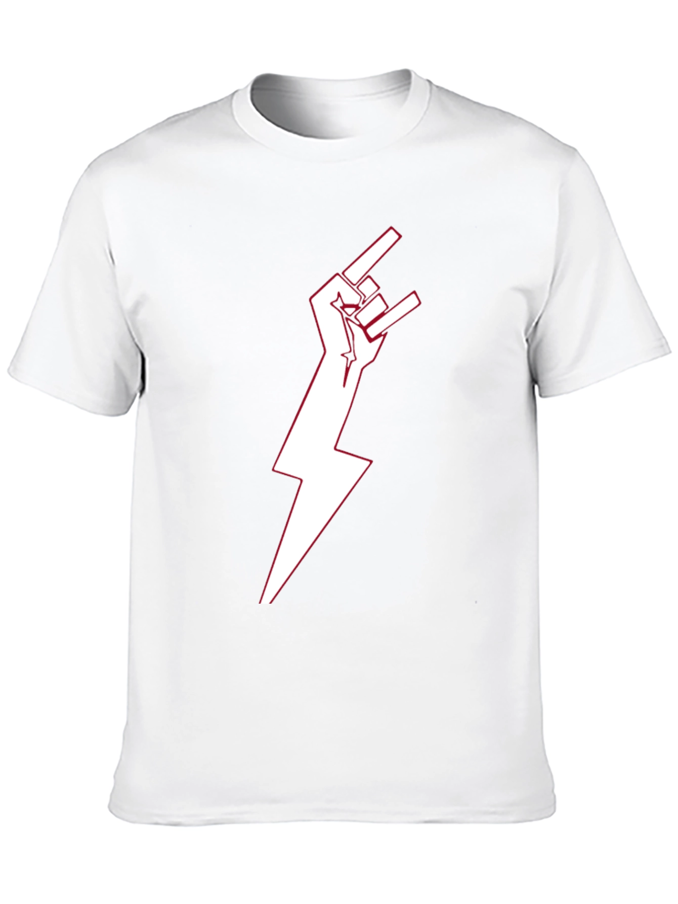 Rock On! Lightning Bolt Graphic Tee - Black
