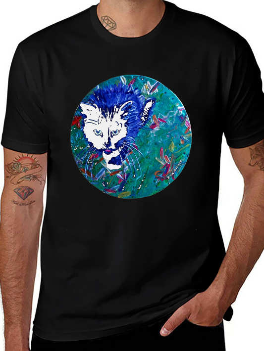 Abstract Cat Art T-Shirt - Unique Design Comfortable Fit