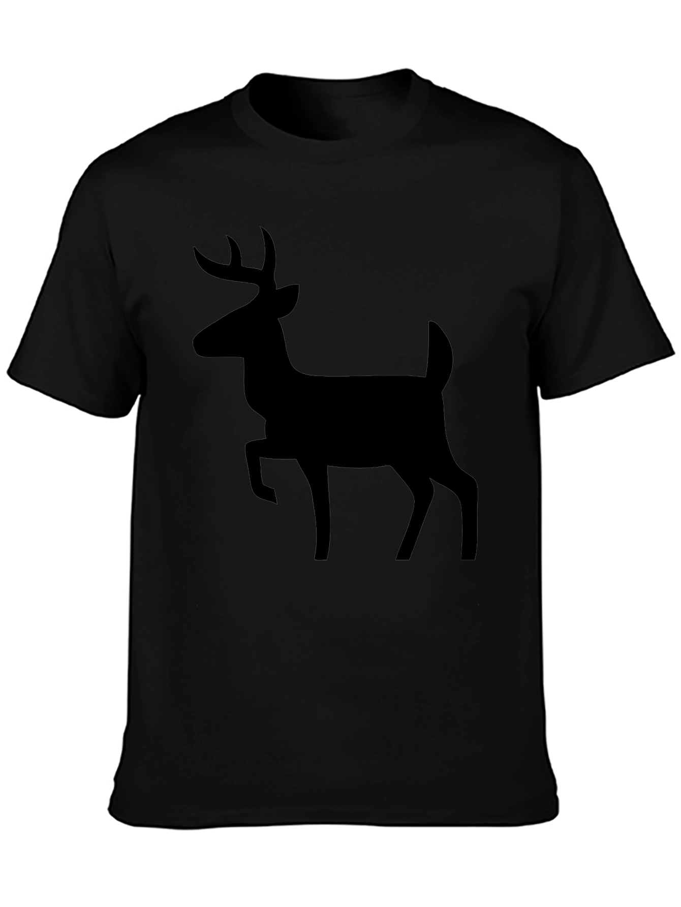 Deer Silhouette Black T-Shirt