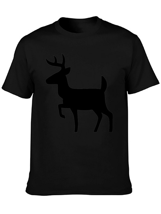 Deer Silhouette Black T-Shirt