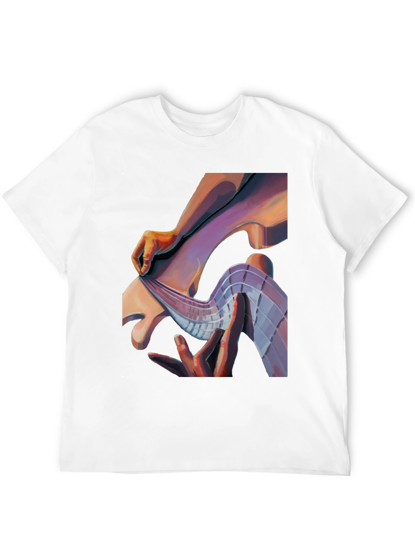 Abstract Hand Graphic Print Black T-Shirt