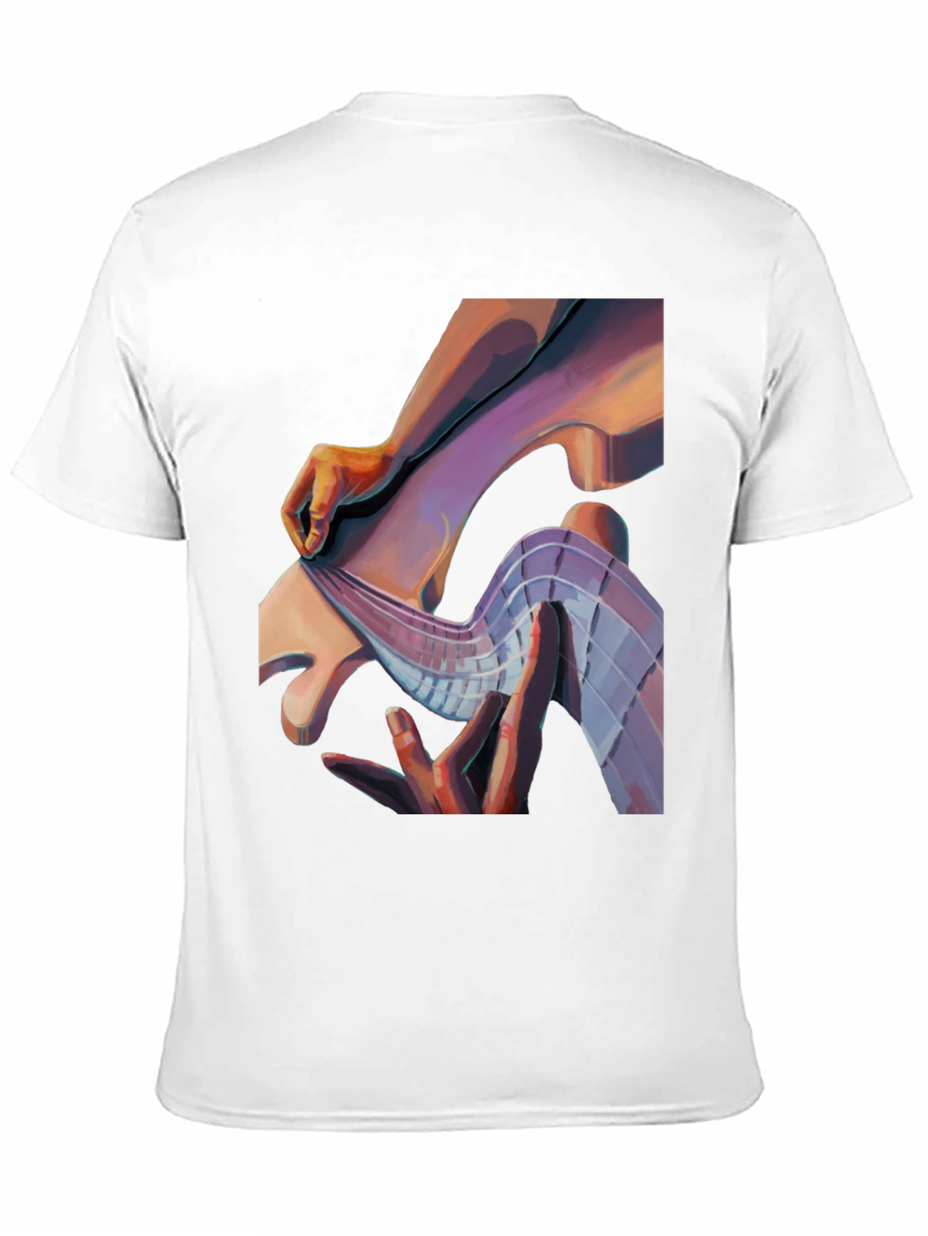 Abstract Hand Graphic Print Black T-Shirt