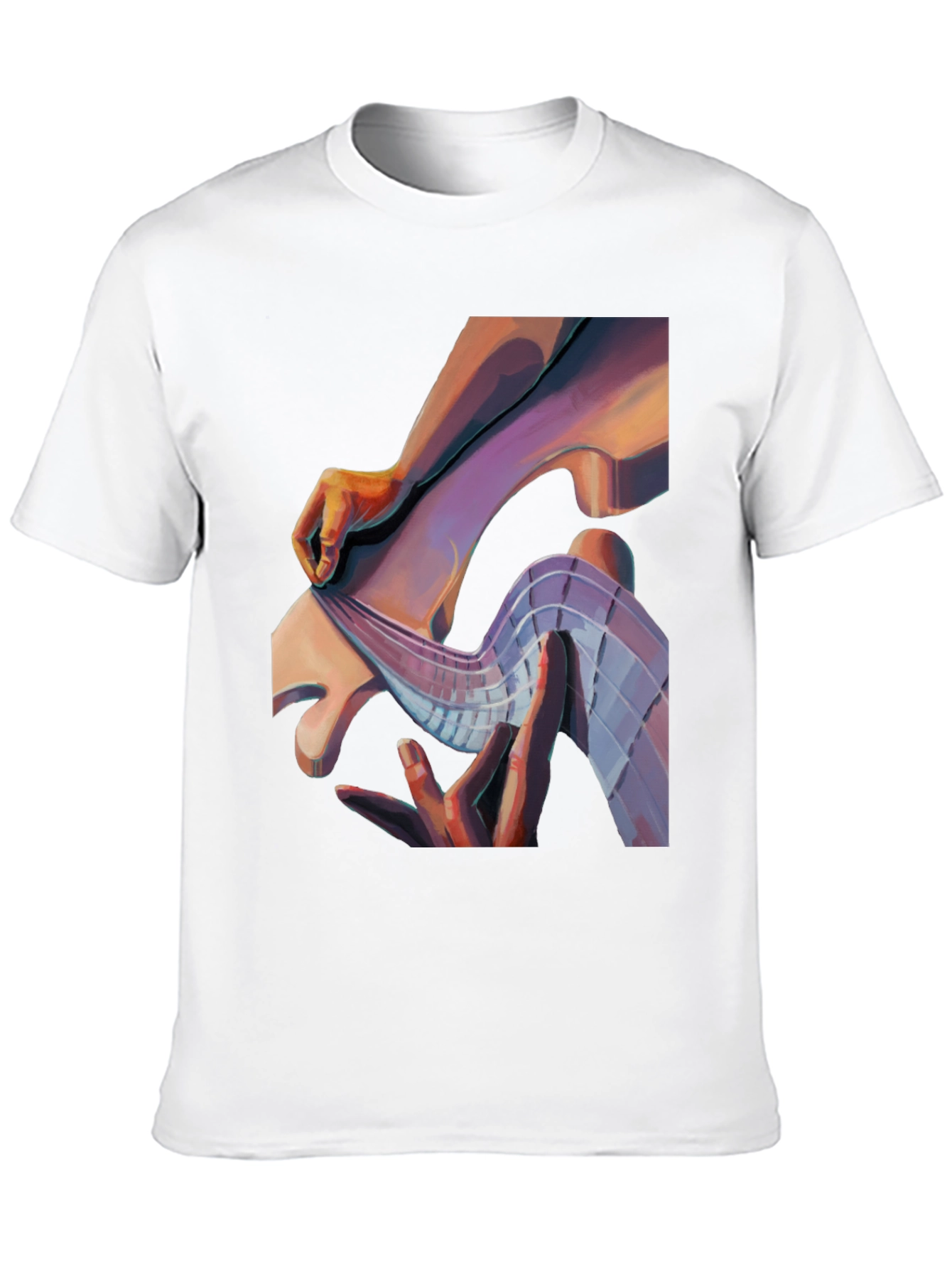 Abstract Hand Graphic Print Black T-Shirt