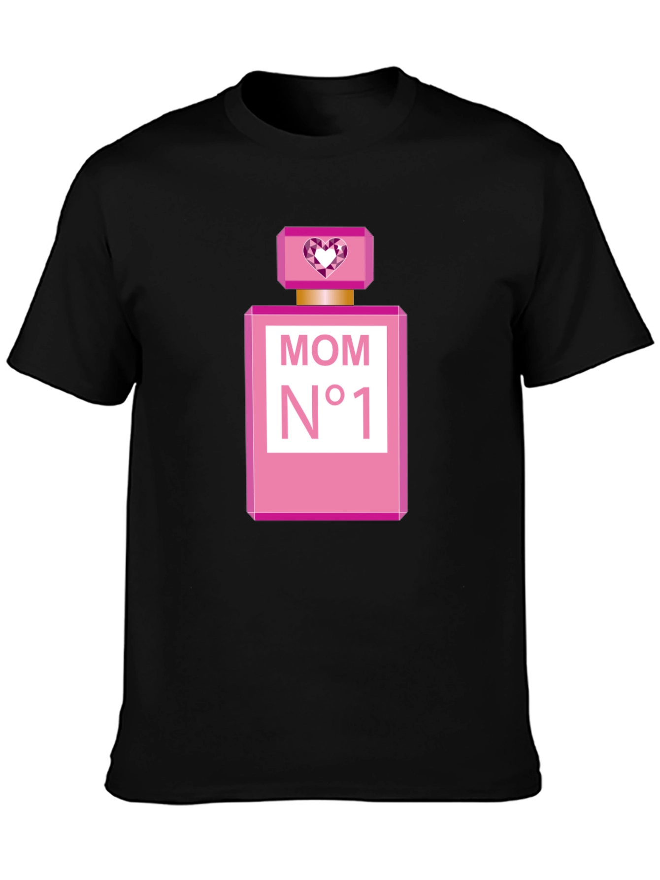 Mom N°1 Perfume Bottle Black T-Shirt
