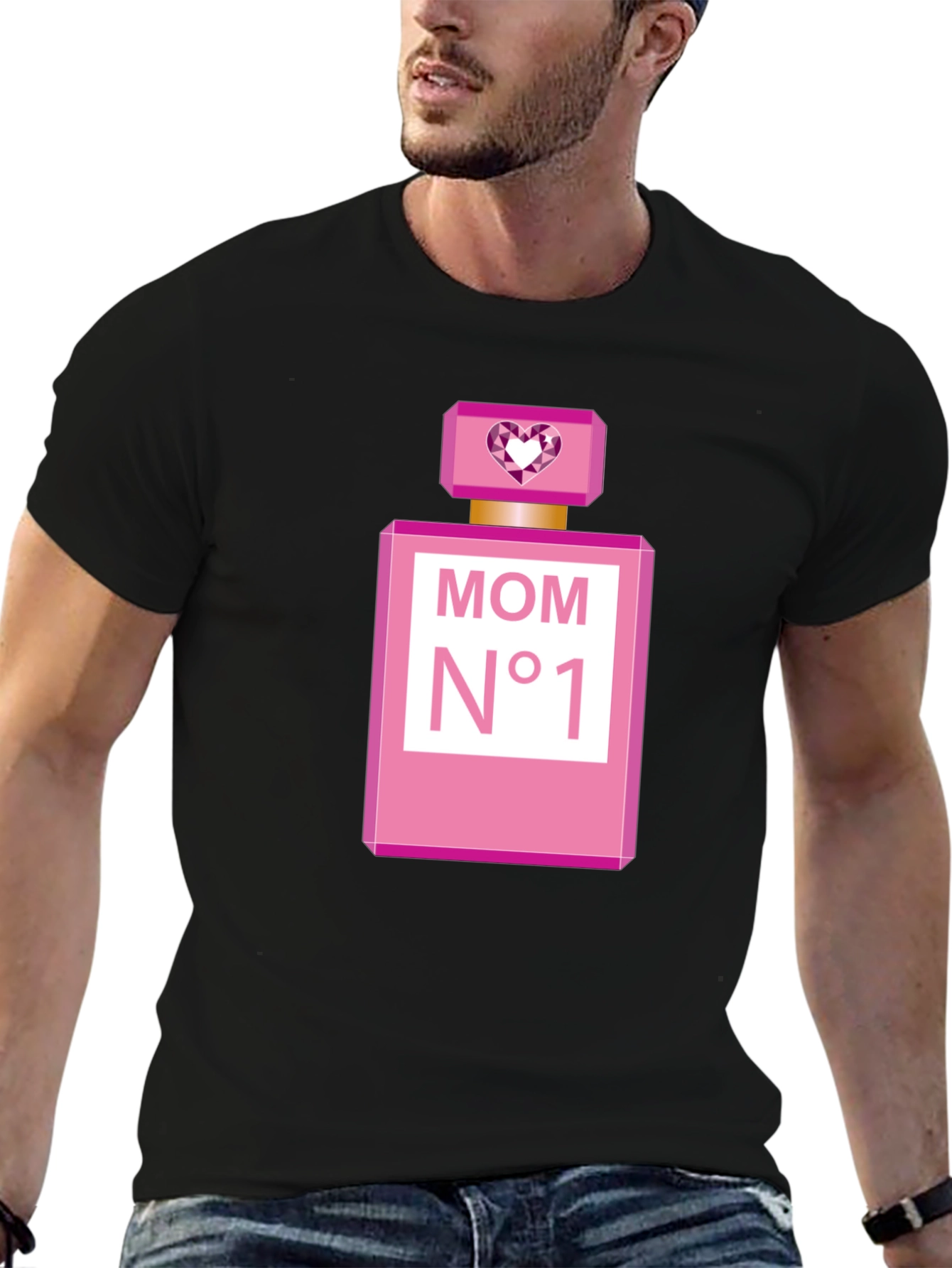 Mom N°1 Perfume Bottle Black T-Shirt