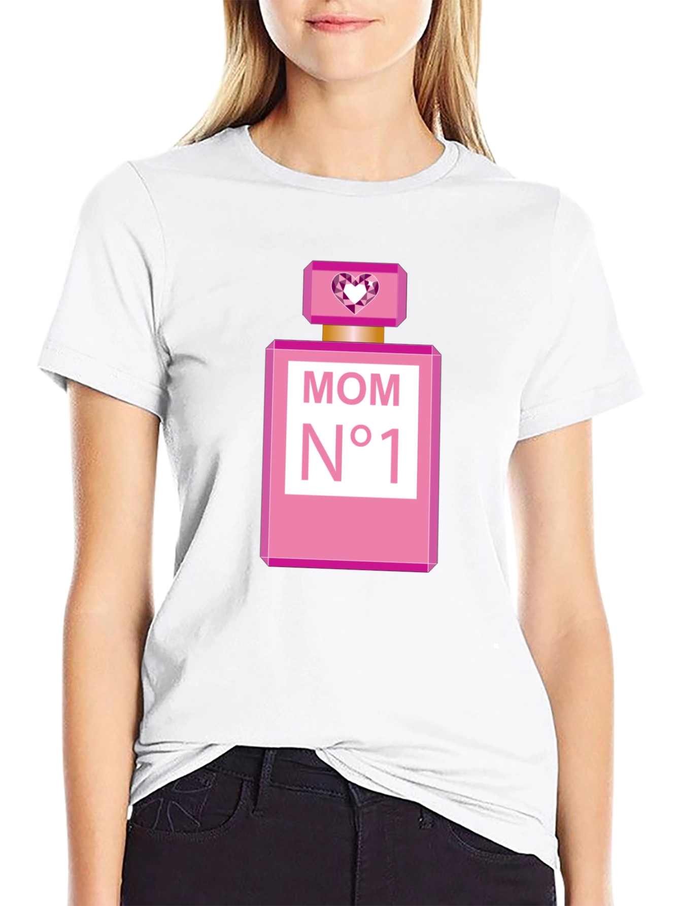 Mom N°1 Perfume Bottle Black T-Shirt