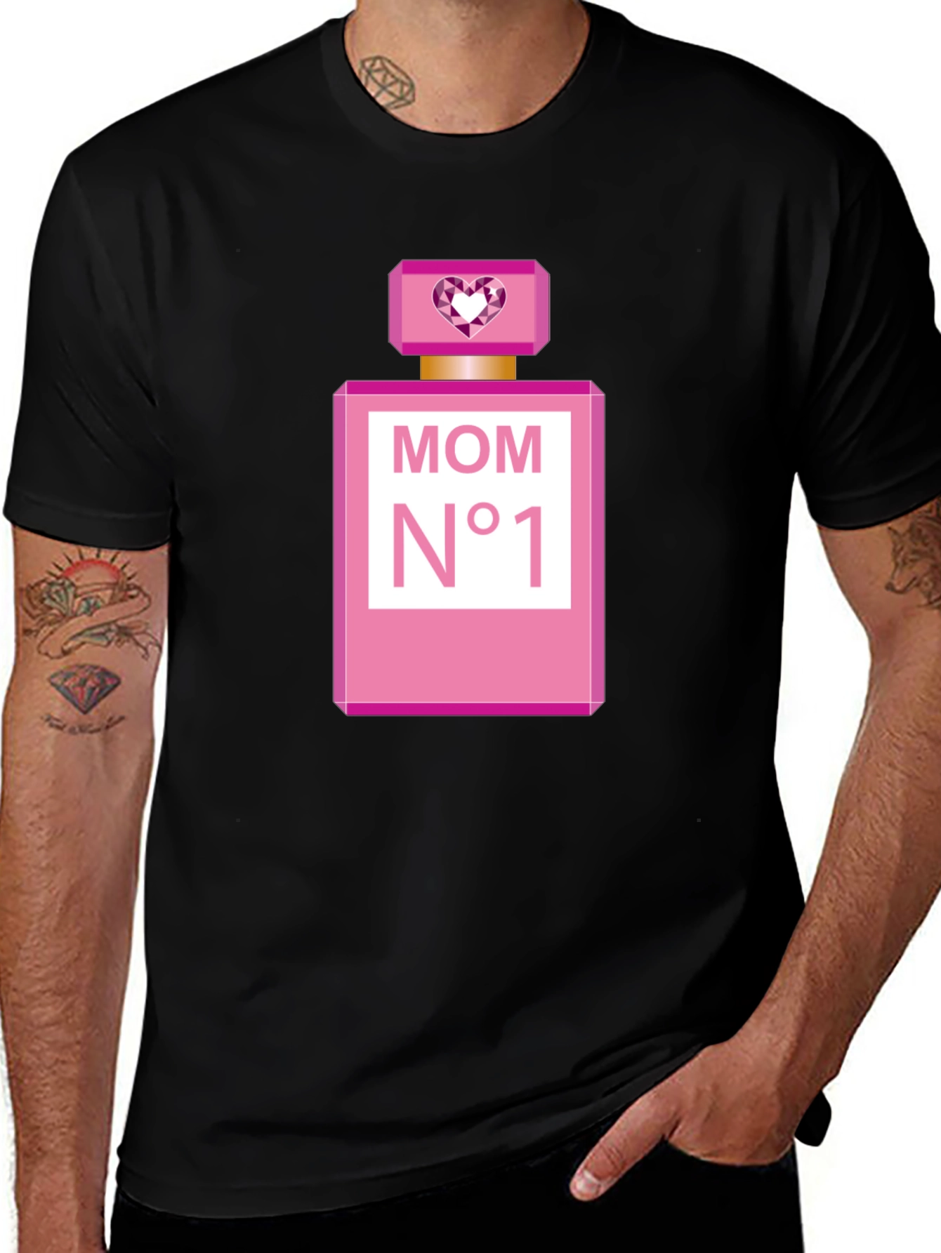 Mom N°1 Perfume Bottle Black T-Shirt
