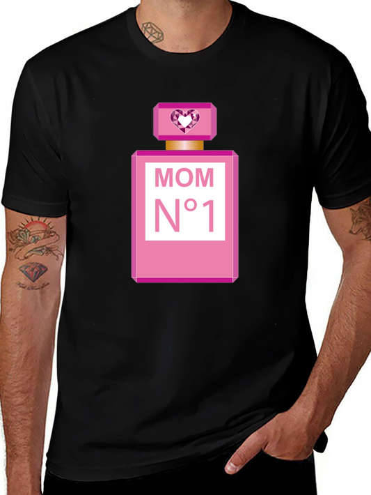 Mom N°1 Perfume Bottle Black T-Shirt