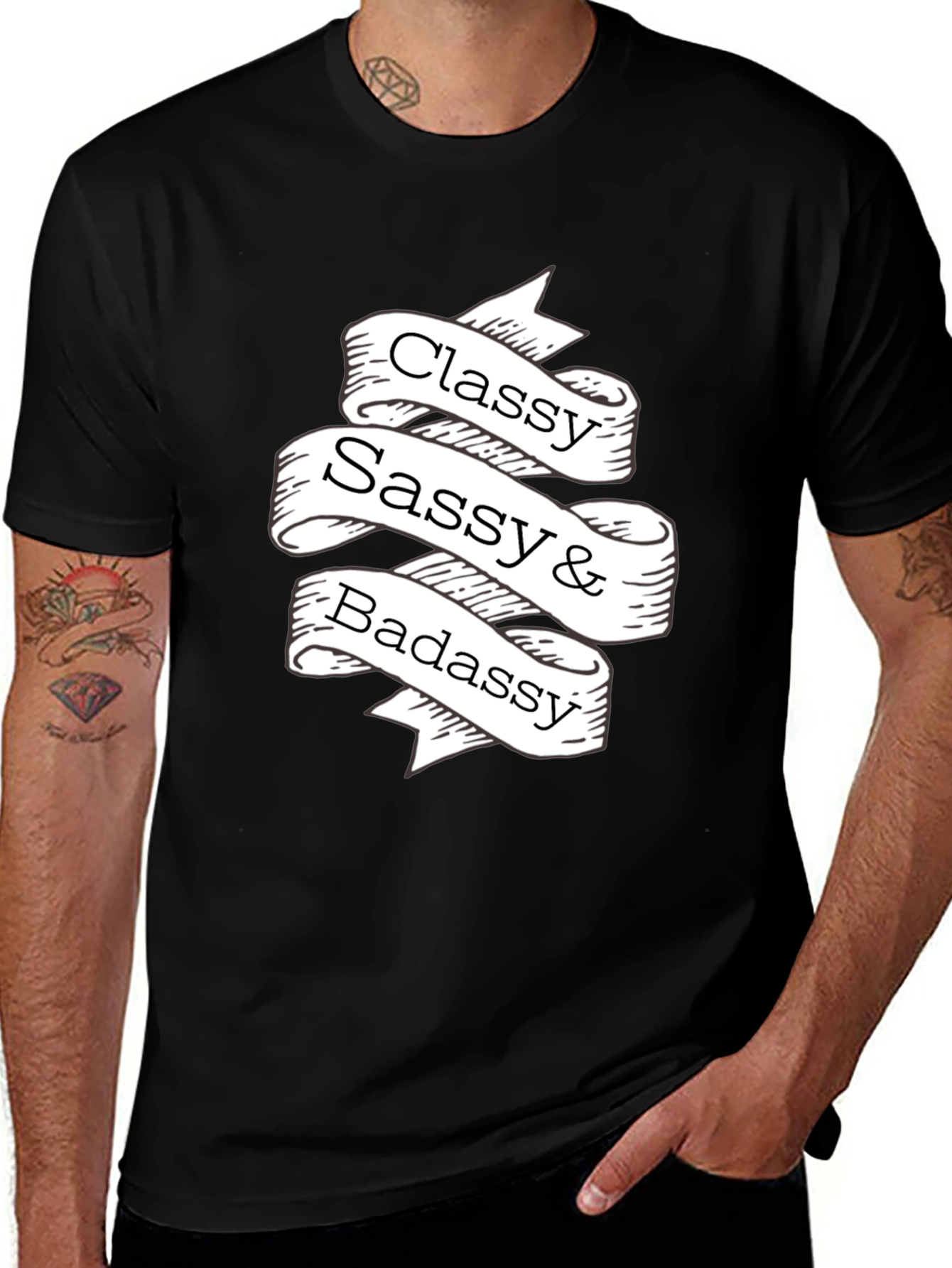 Classy Sassy Badassy Graphic Tee - Black