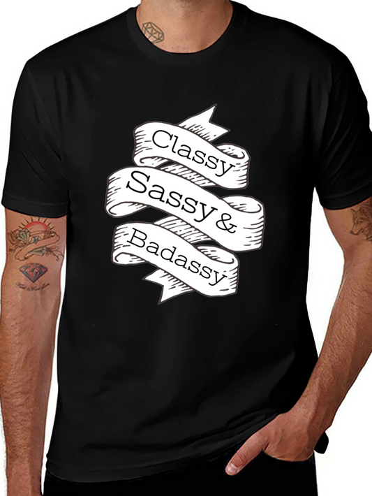 Classy Sassy Badassy Graphic Tee - Black