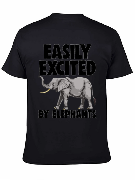 Elephant Enthusiast Tee - Easily Excited by Elephants T-Shirt