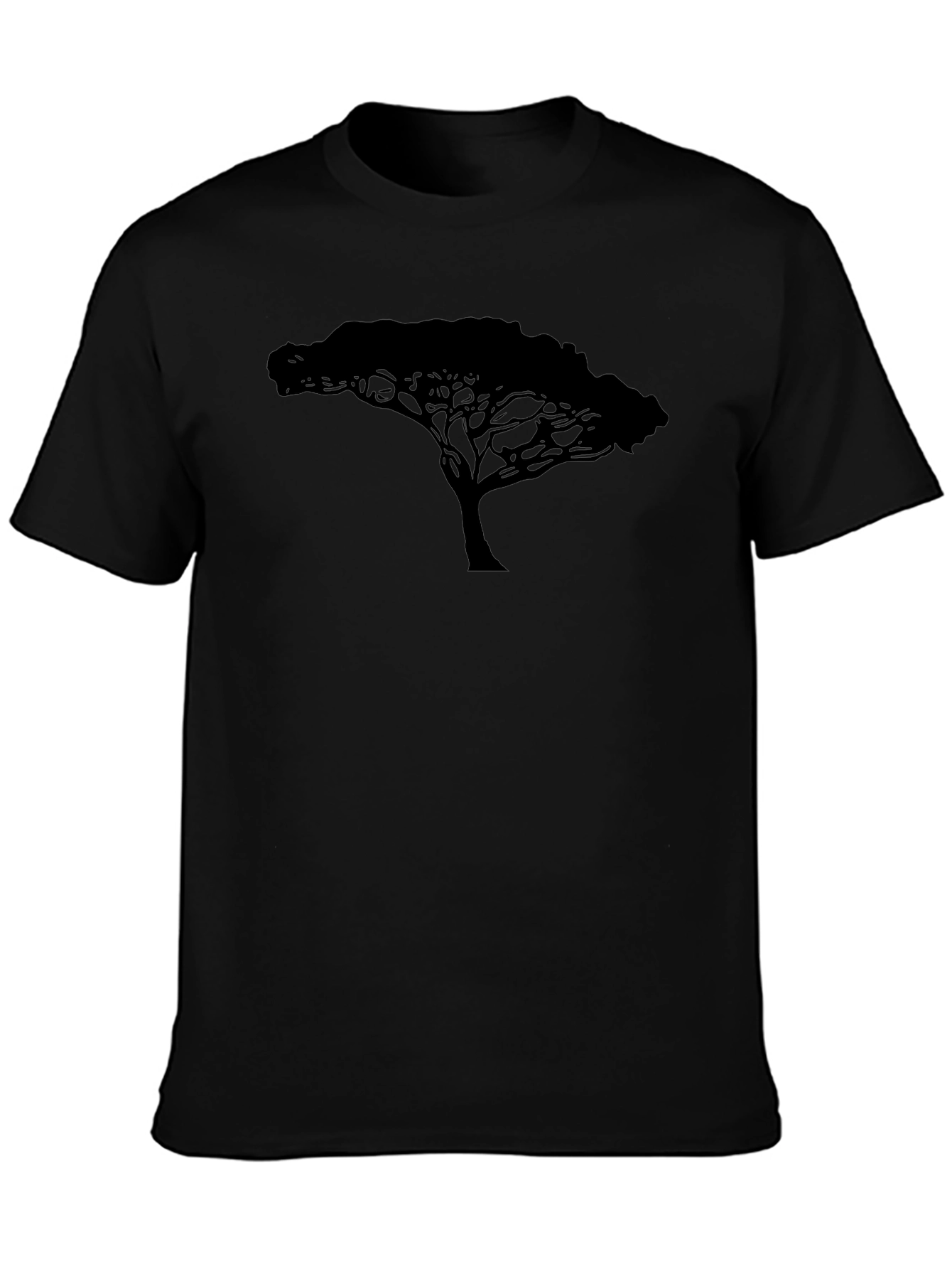 Silhouette Tree Graphic Tee - Black