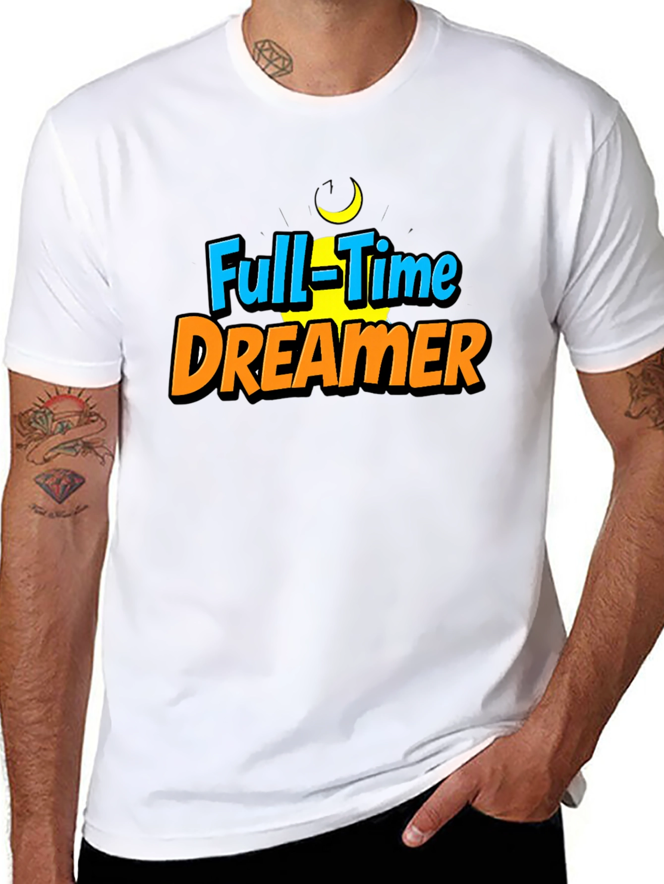 Full-Time Dreamer Graphic T-Shirt - Black