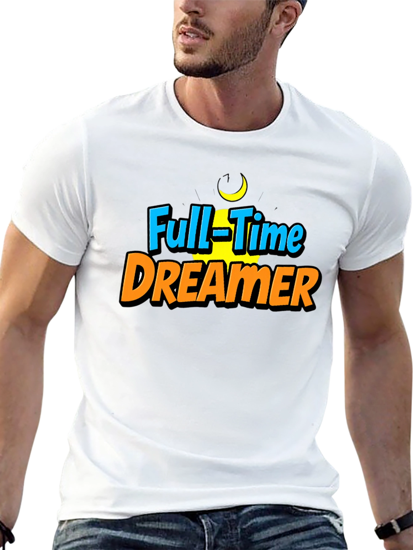 Full-Time Dreamer Graphic T-Shirt - Black