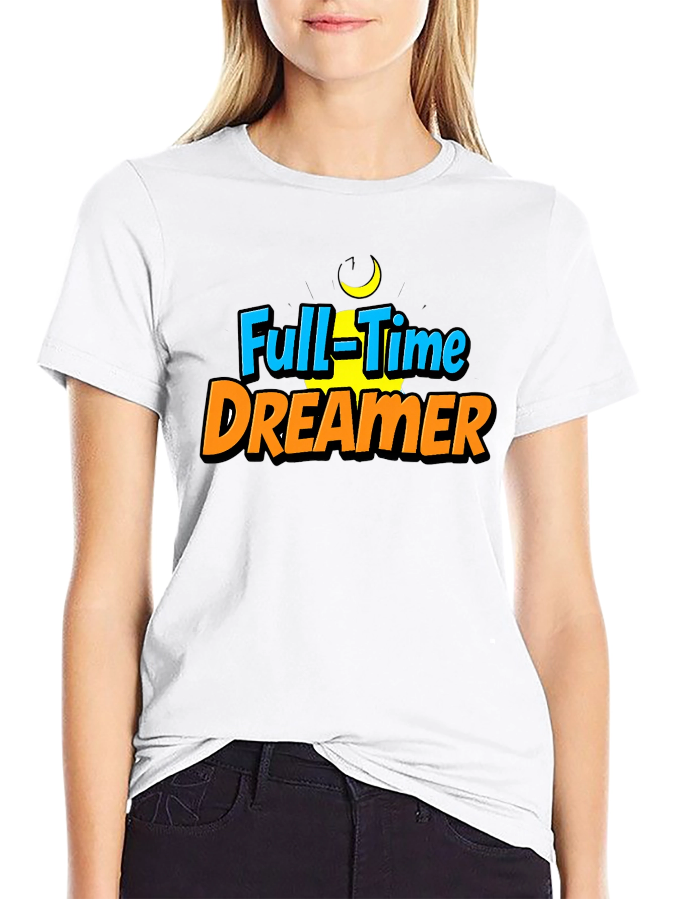 Full-Time Dreamer Graphic T-Shirt - Black