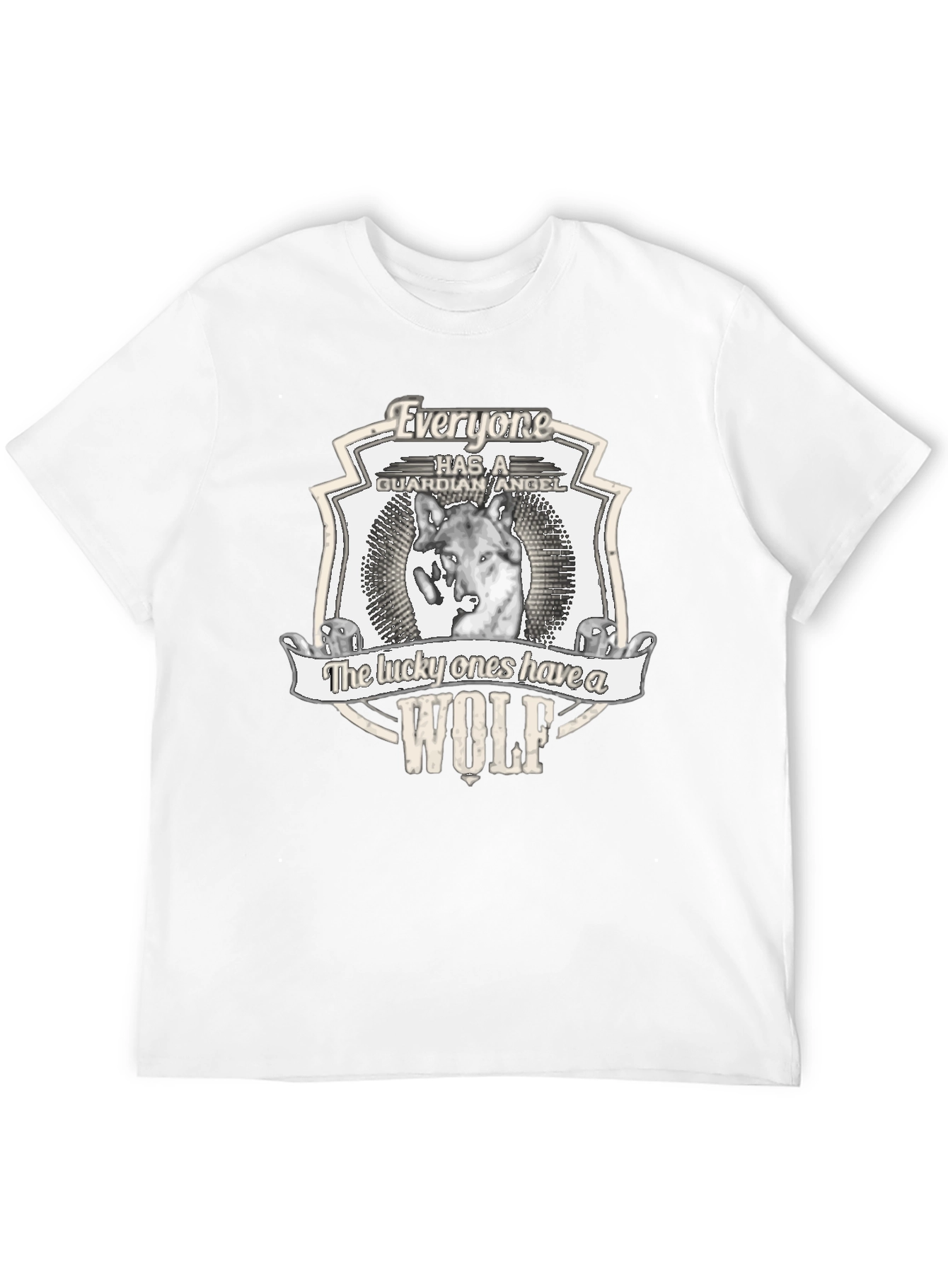 Wolf Guardian Angel Graphic T-Shirt