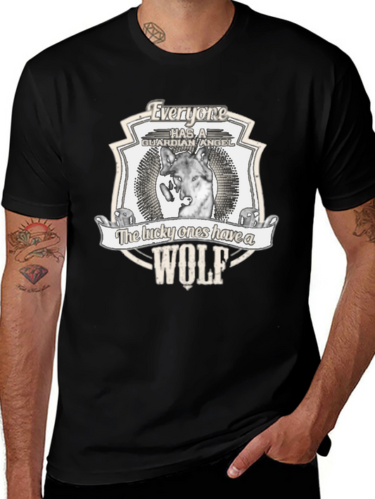 Wolf Guardian Angel Graphic T-Shirt