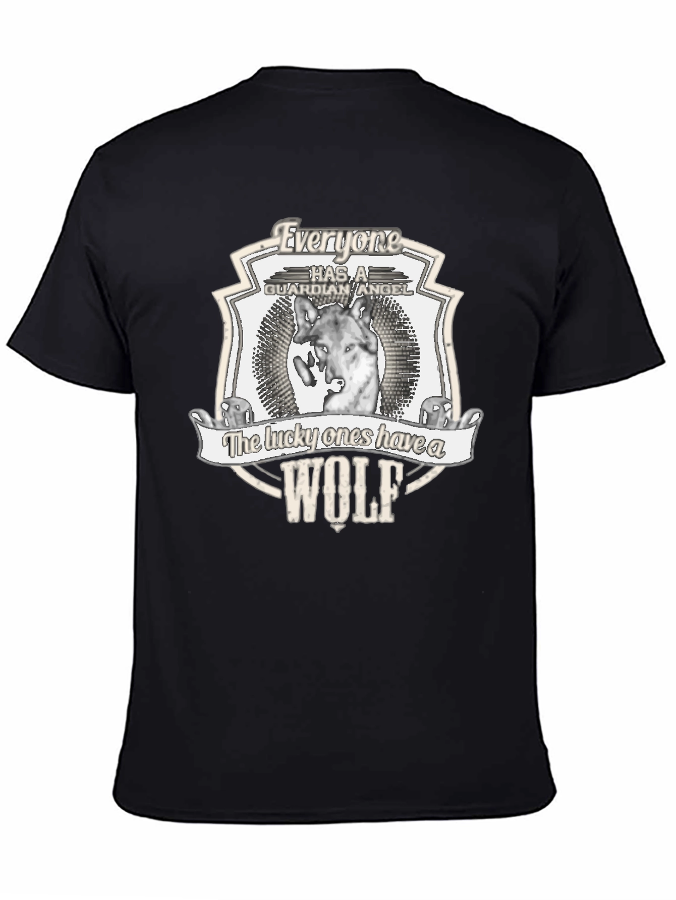 Wolf Guardian Angel Graphic T-Shirt