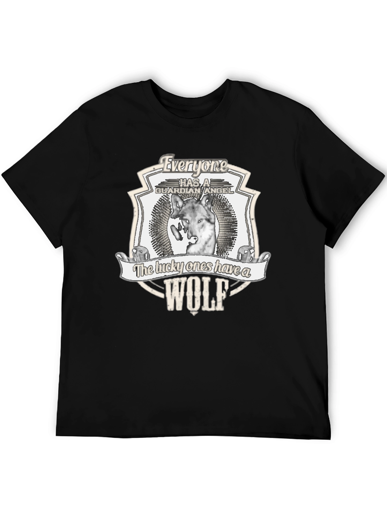Wolf Guardian Angel Graphic T-Shirt