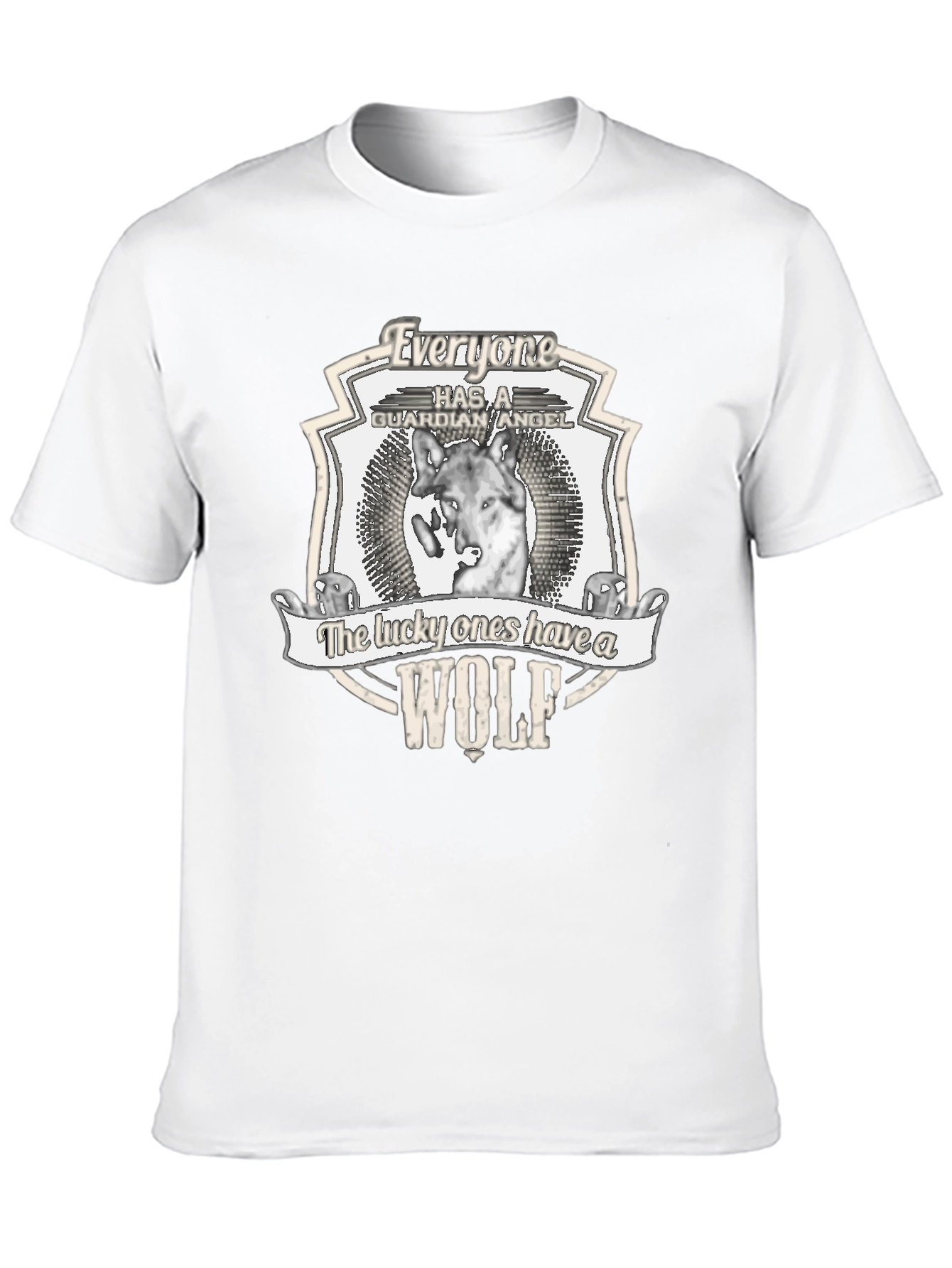 Wolf Guardian Angel Graphic T-Shirt