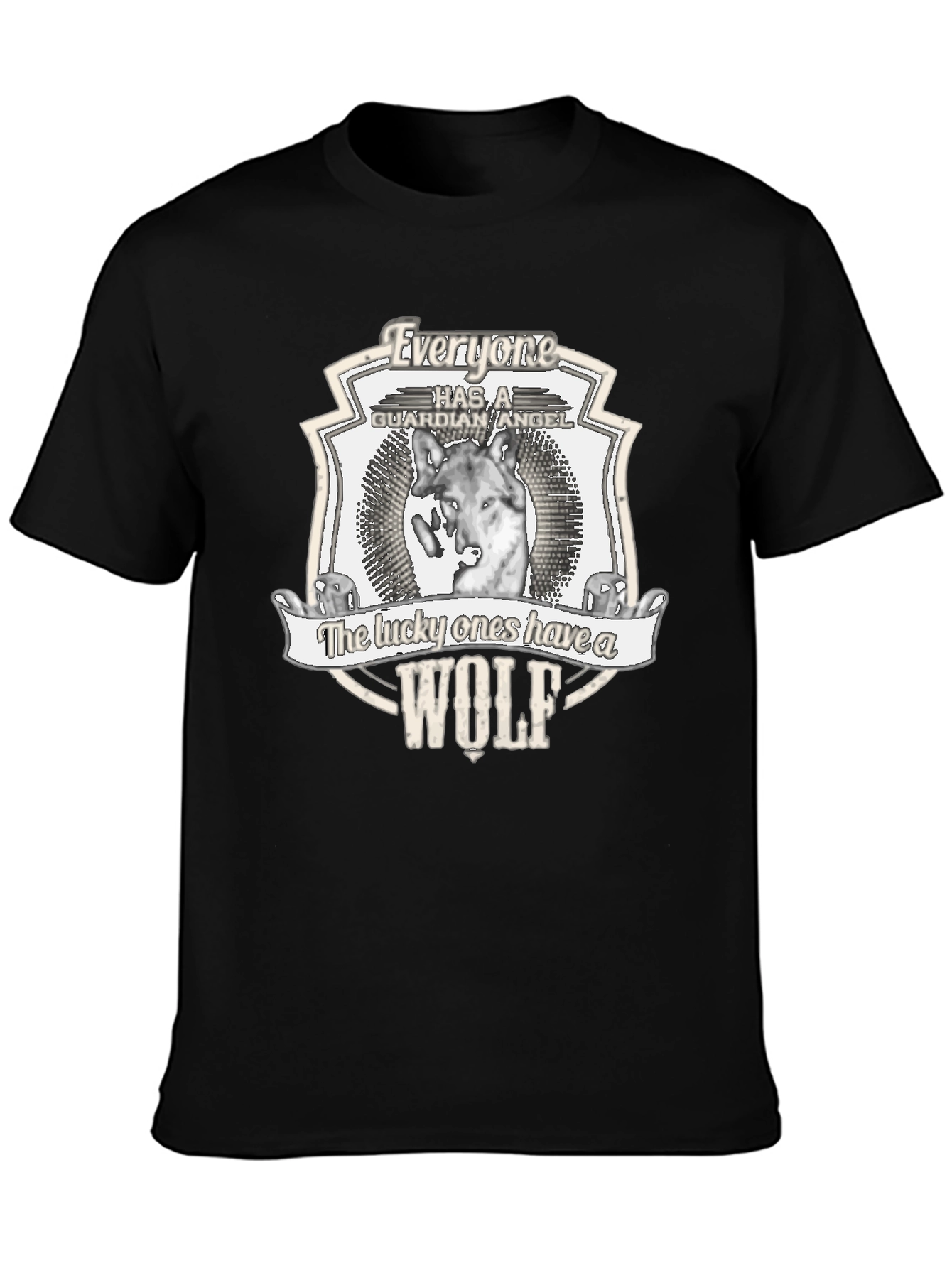 Wolf Guardian Angel Graphic T-Shirt