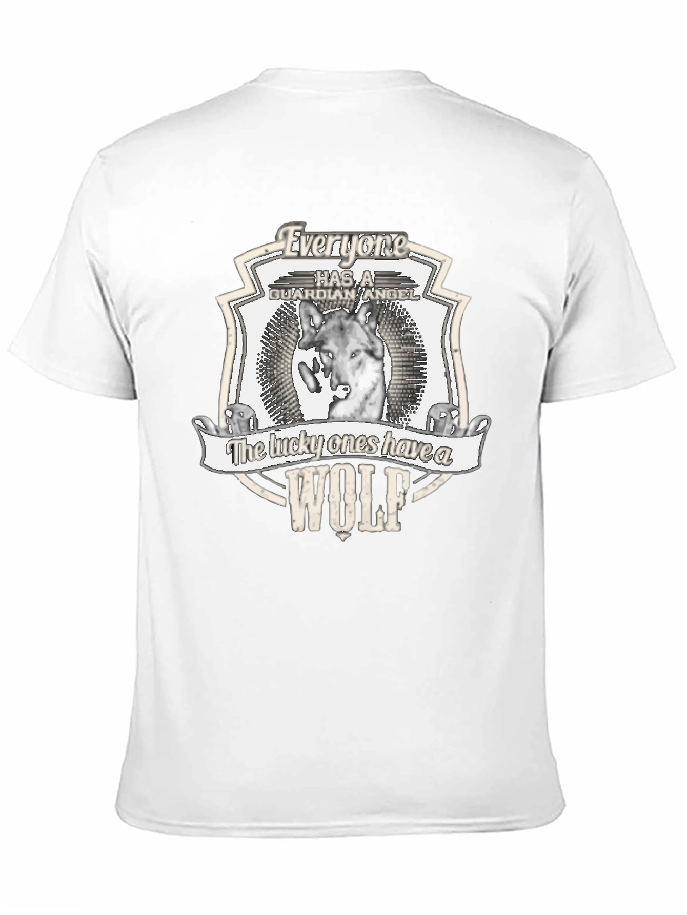 Wolf Guardian Angel Graphic T-Shirt