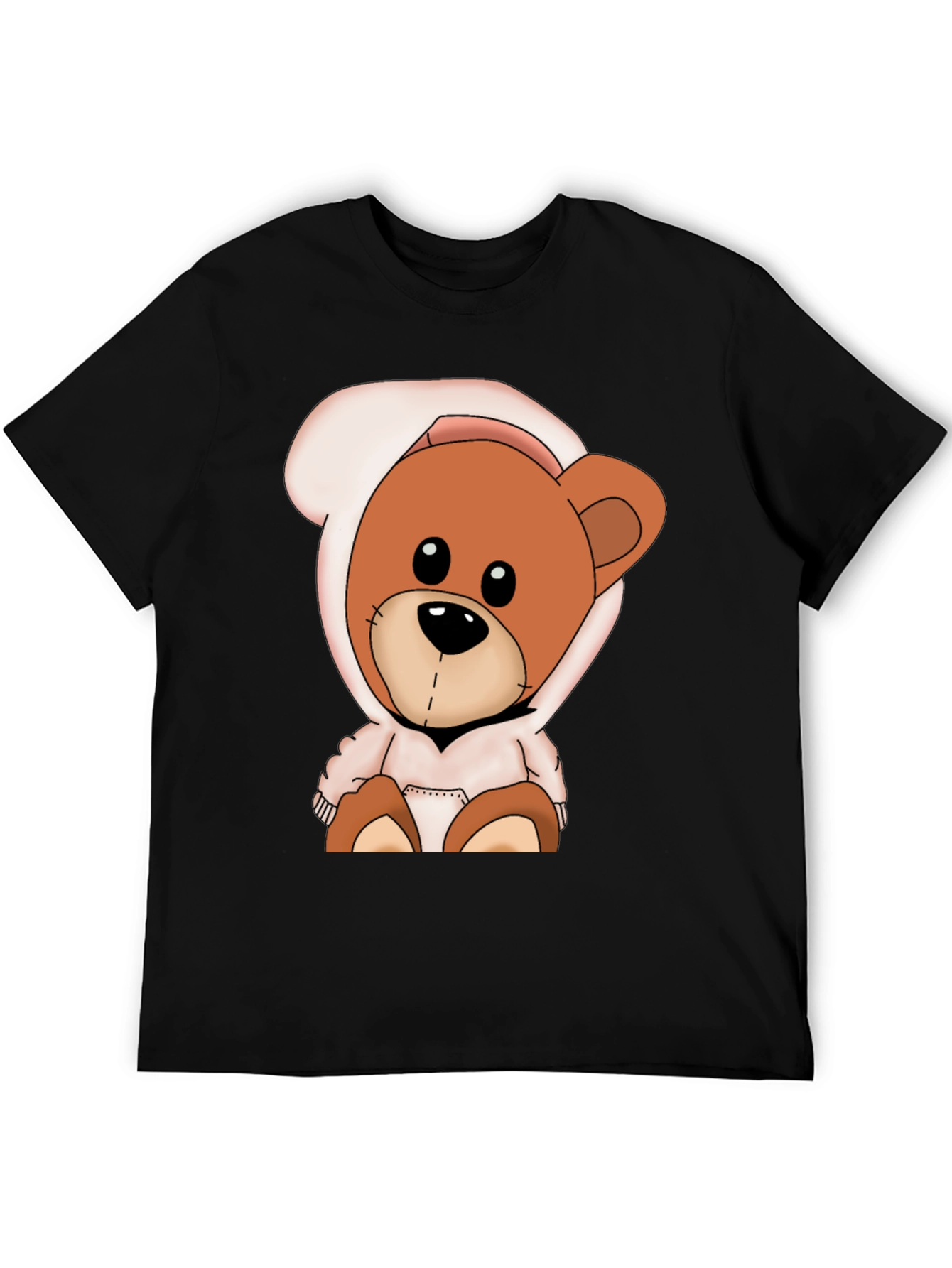 Teddy Bear Hoodie Graphic T-Shirt