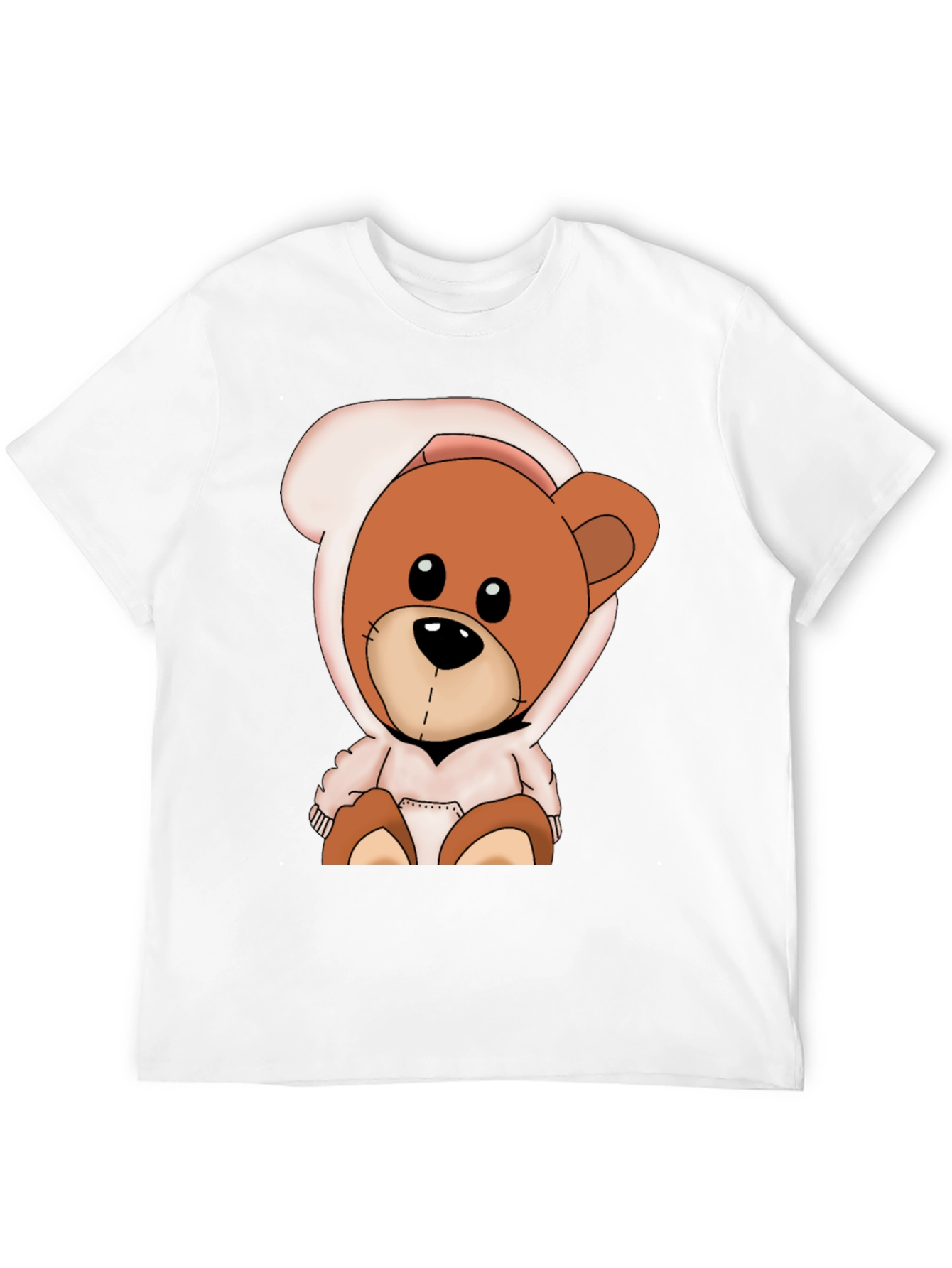 Teddy Bear Hoodie Graphic T-Shirt