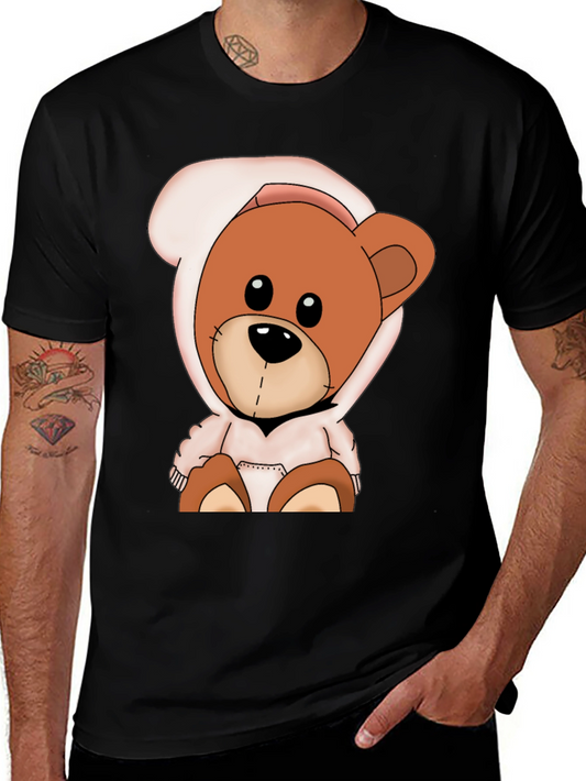 Teddy Bear Hoodie Graphic T-Shirt