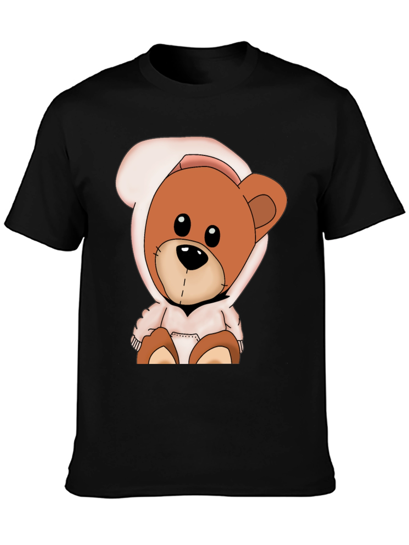Teddy Bear Hoodie Graphic T-Shirt
