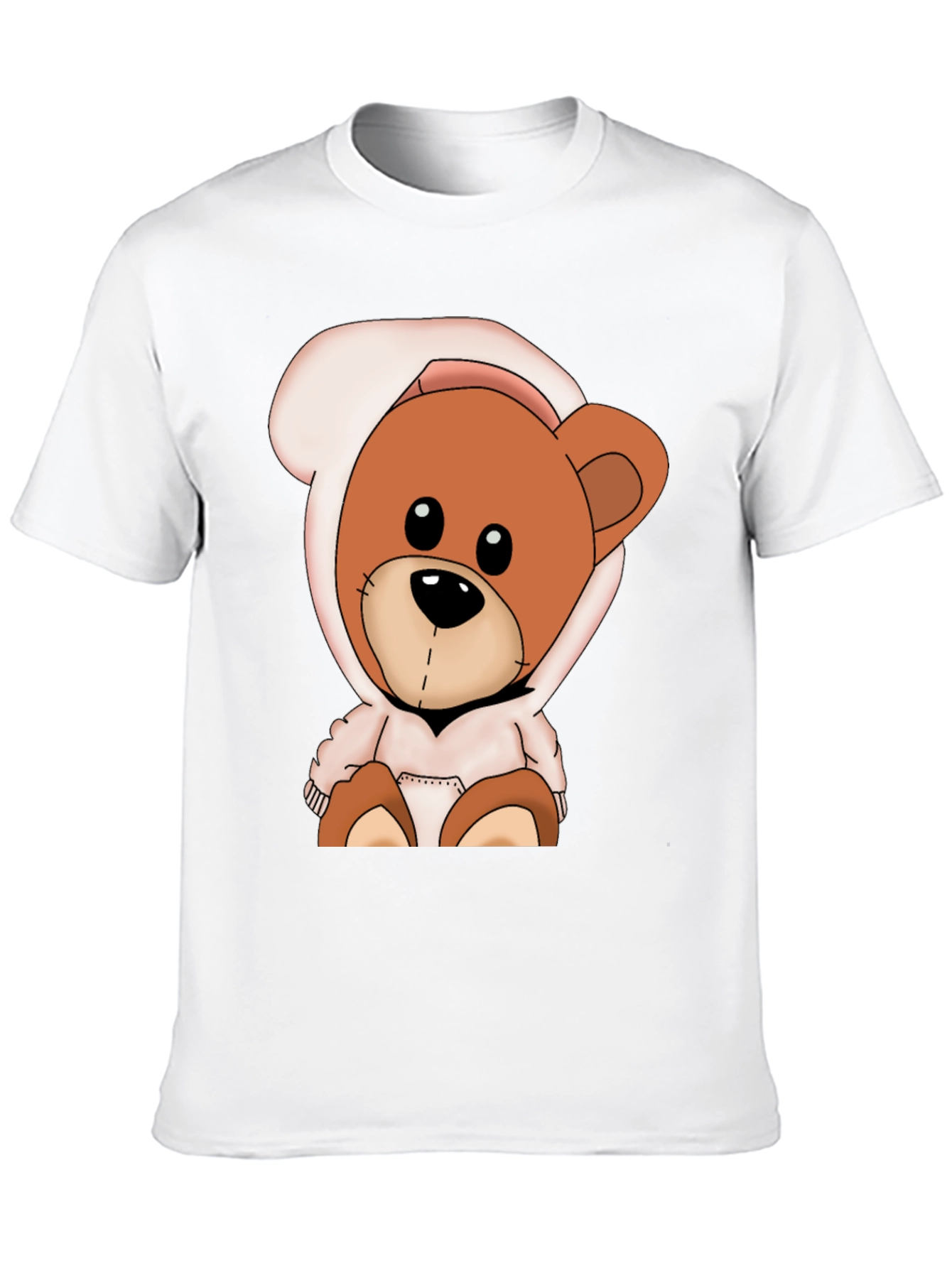 Teddy Bear Hoodie Graphic T-Shirt