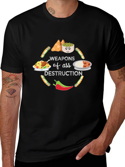 Weapons of Ass Destruction Funny Indian Food T-Shirt
