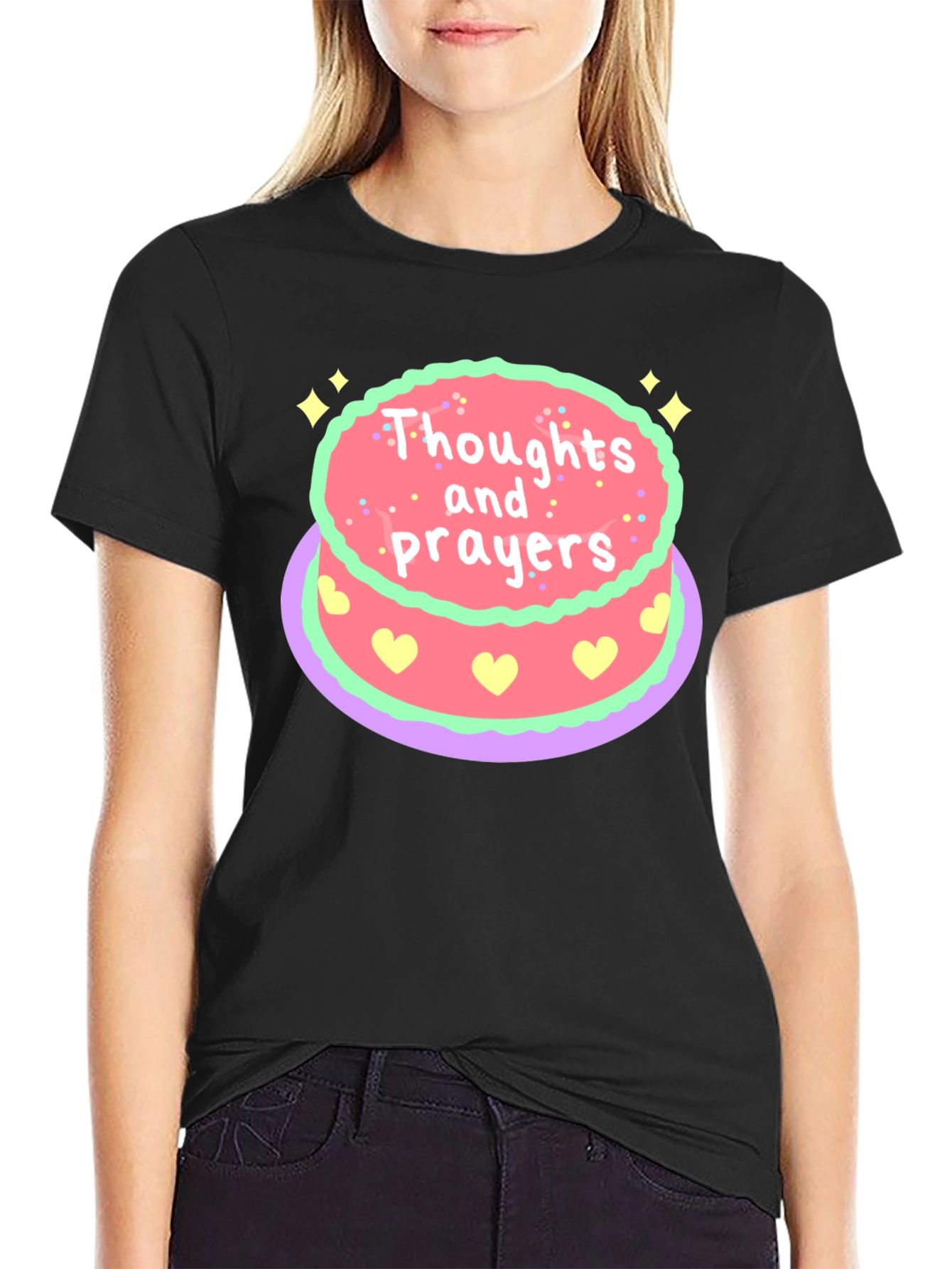 Thoughts & Prayers Cake Graphic Tee