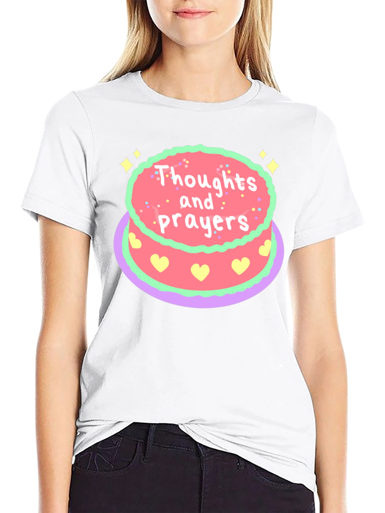 Thoughts & Prayers Cake Graphic Tee