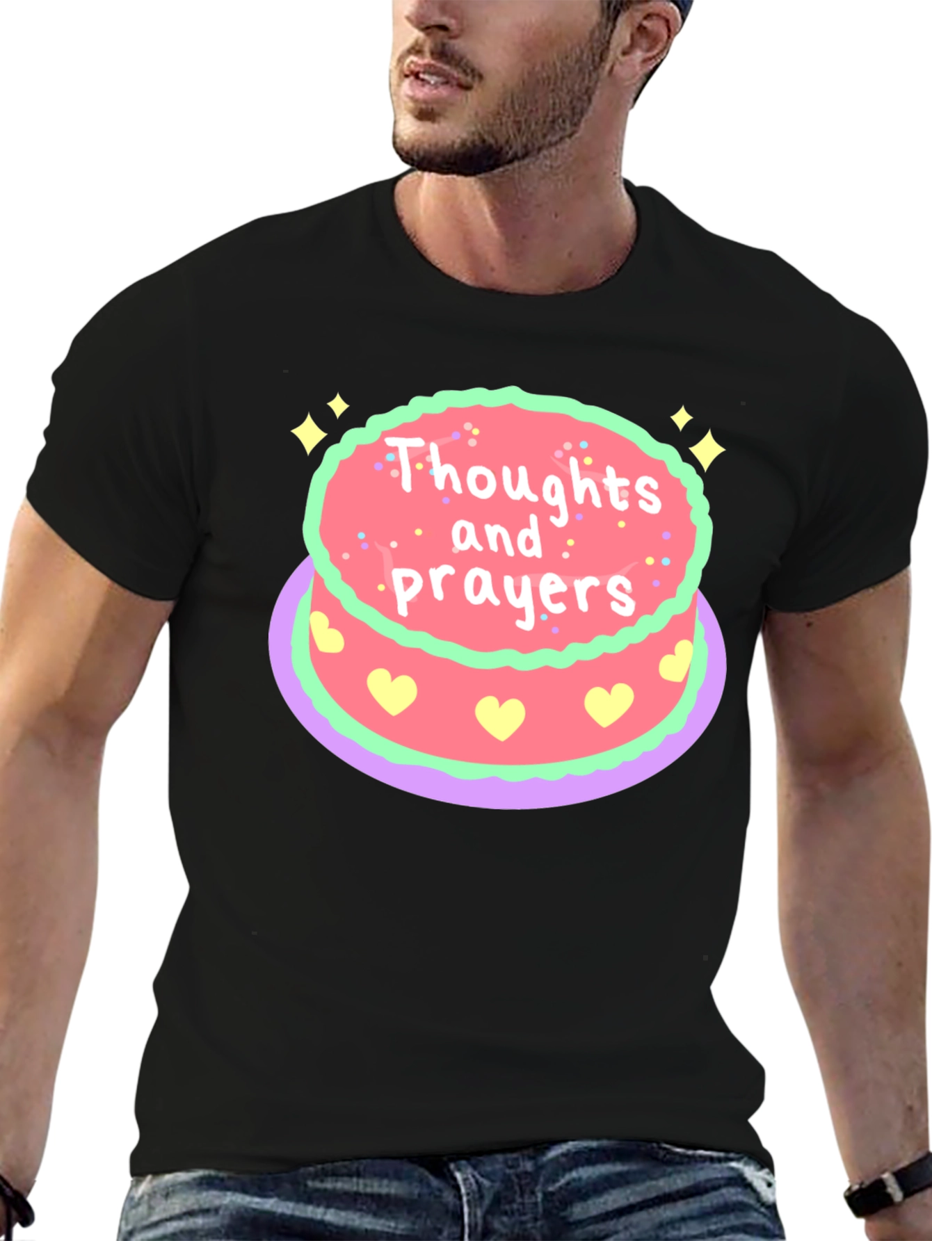 Thoughts & Prayers Cake Graphic Tee