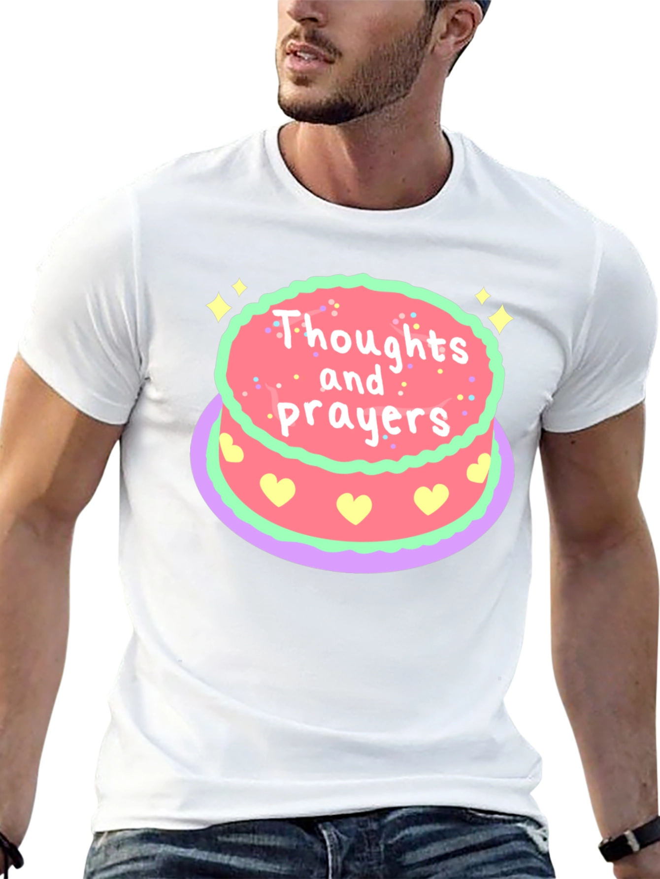 Thoughts & Prayers Cake Graphic Tee
