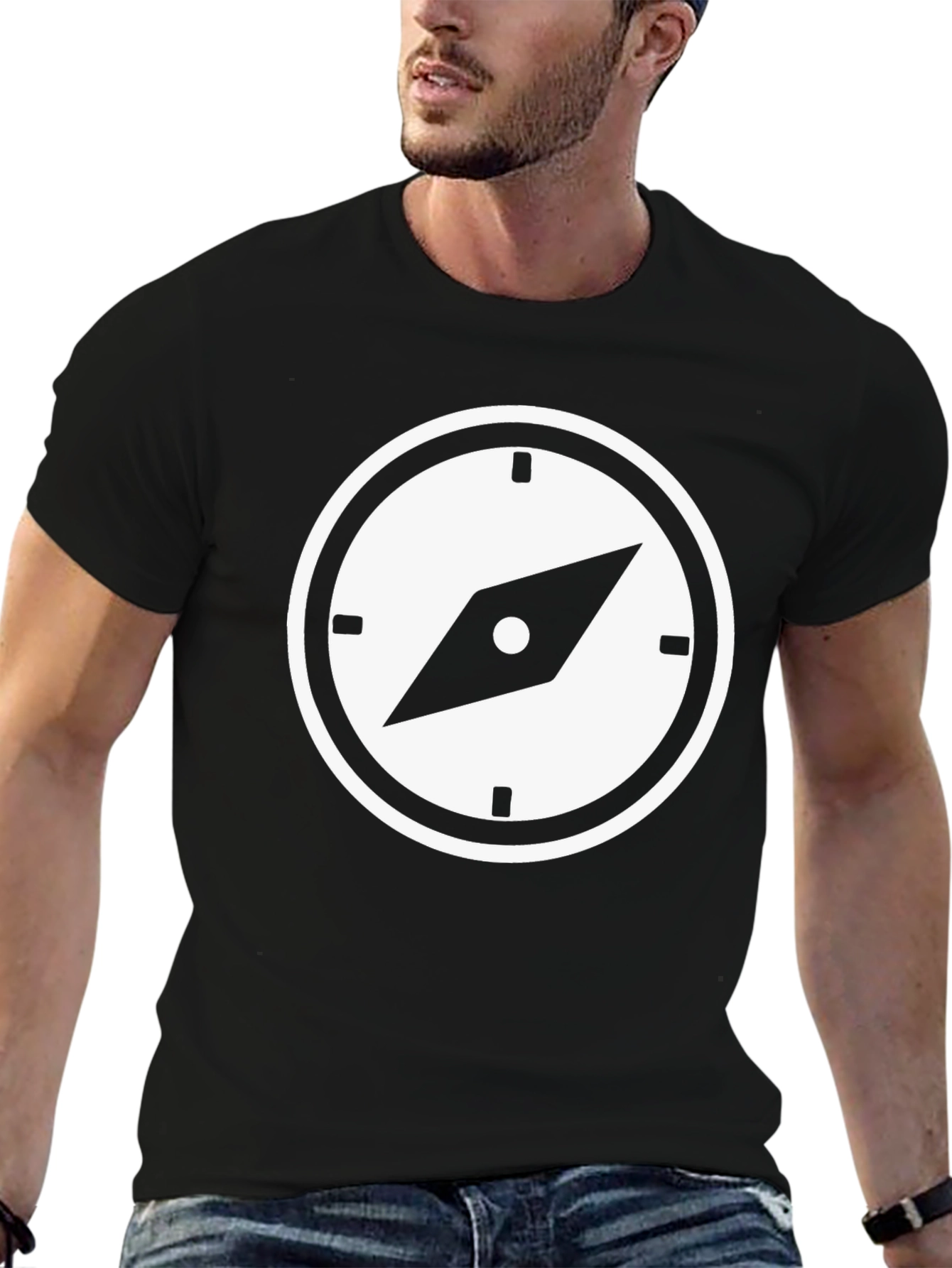 Compass Graphic Black T-Shirt