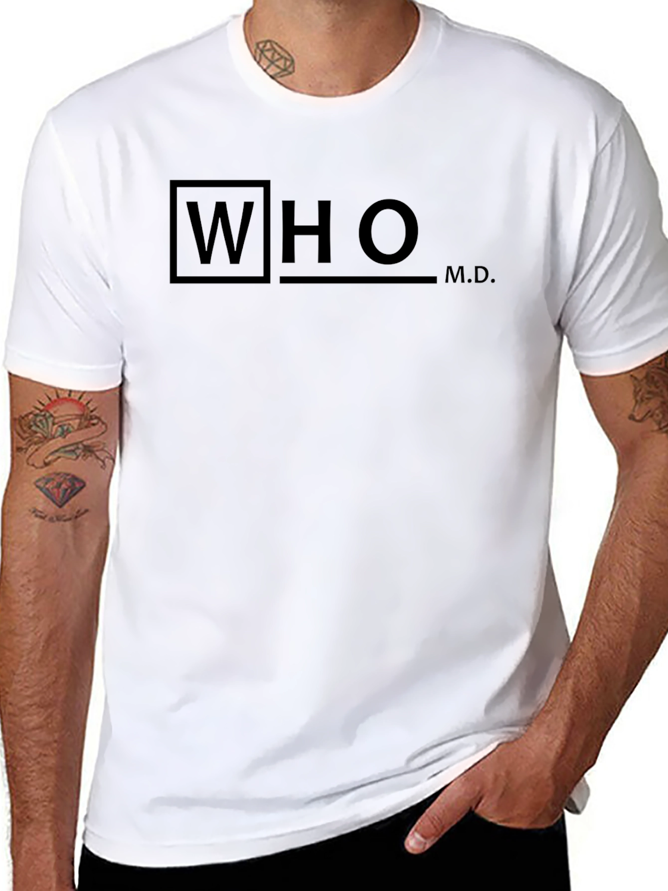 WHO M.D. Graphic Tee - Black T-Shirt